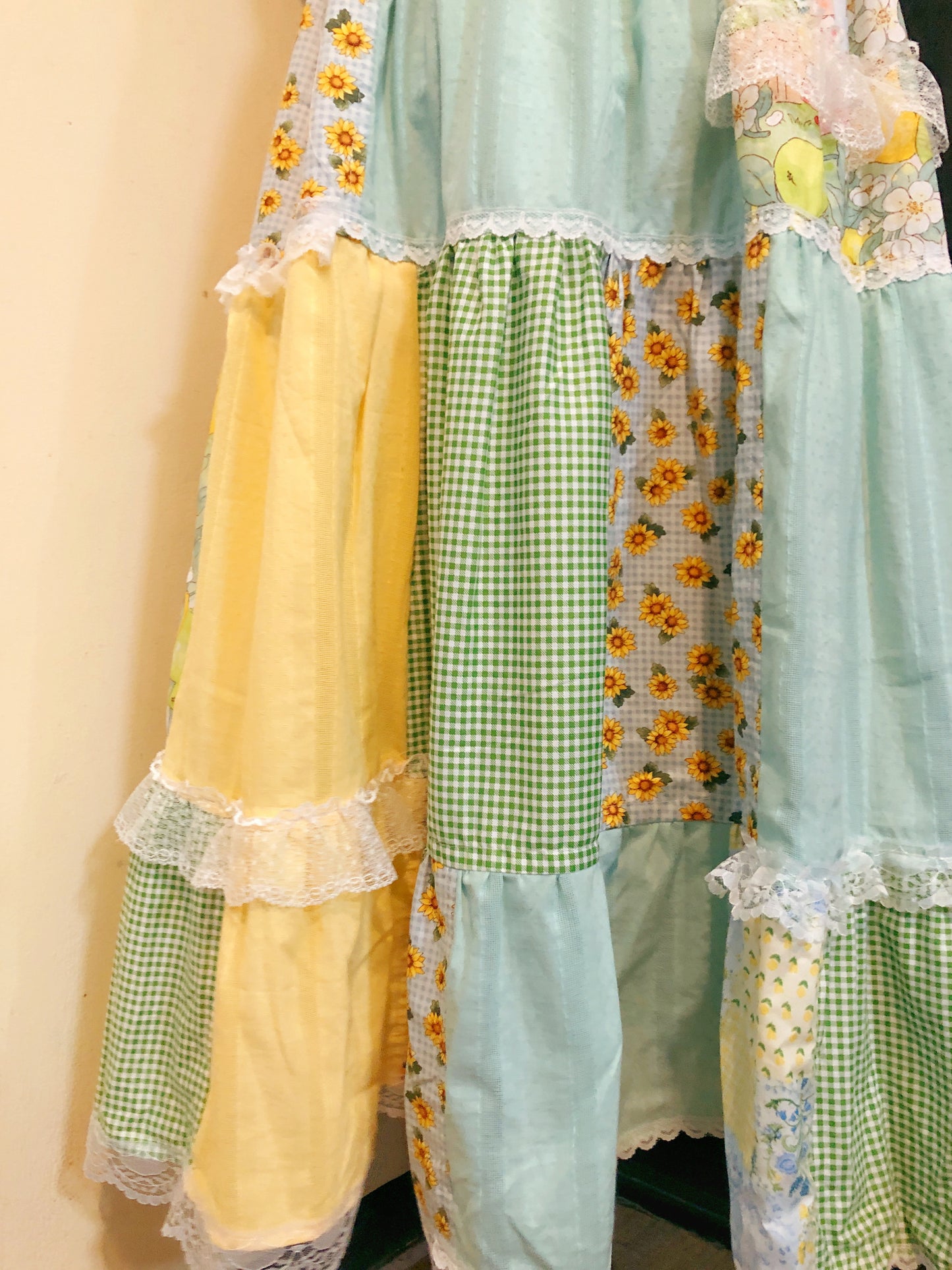 In my Cottage Patchwork Handmade Dress