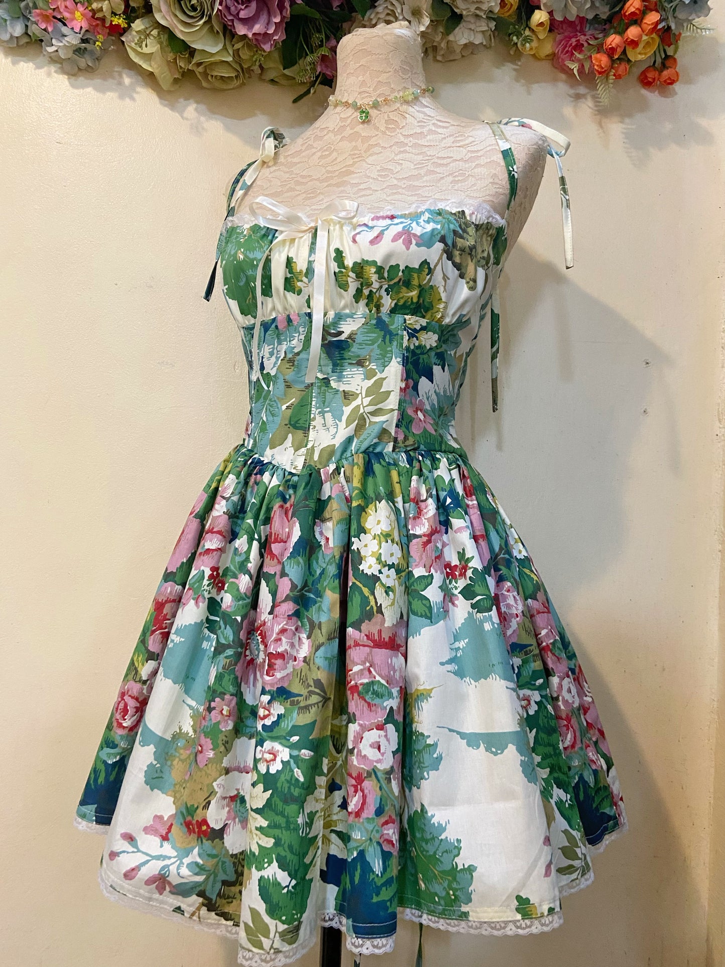 Blooming Patchwork Handmade Dress