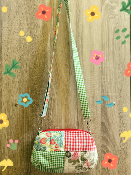 Strawberry Gingham Dolly Bag