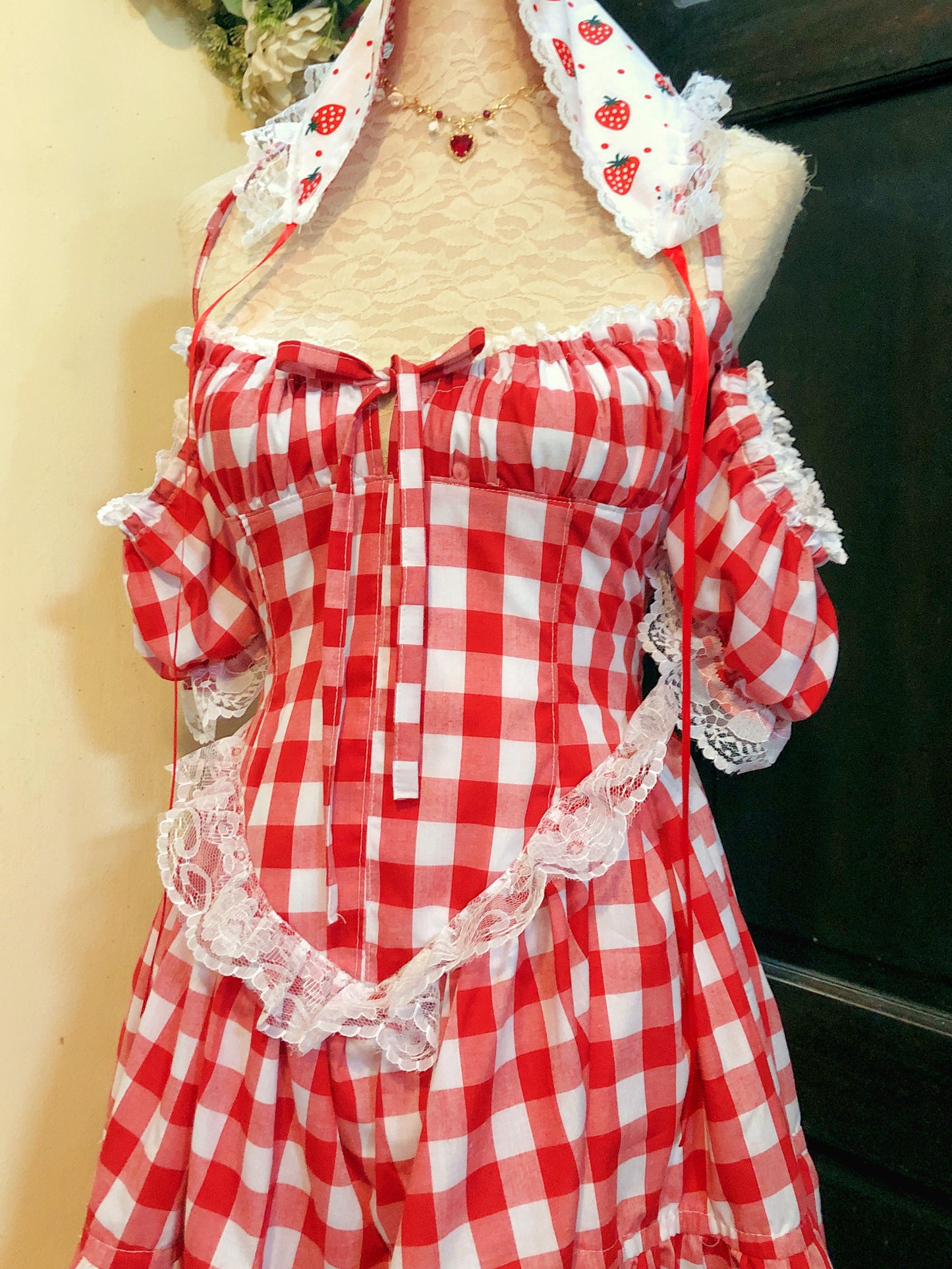 Romantic Picnic Date Corset Handmade Dress