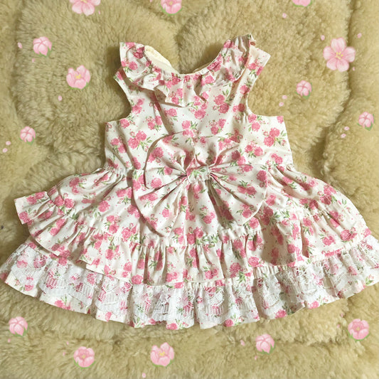 Pink Florals Pet Handmade Dress