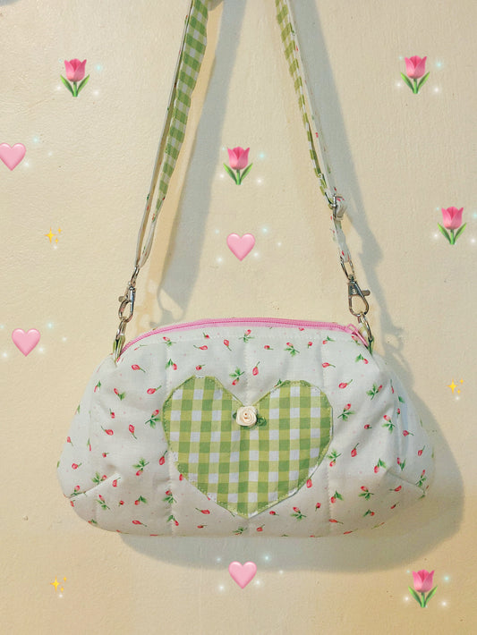 Dainty Heart Gingham Patchwork Dolly Bags