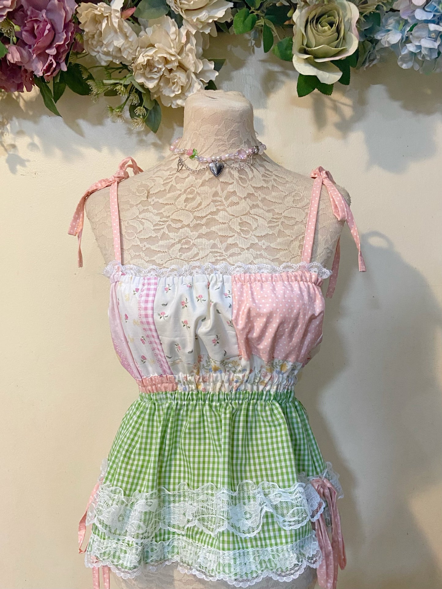 Sweet Garden Patchwork Handmade Cutie Top