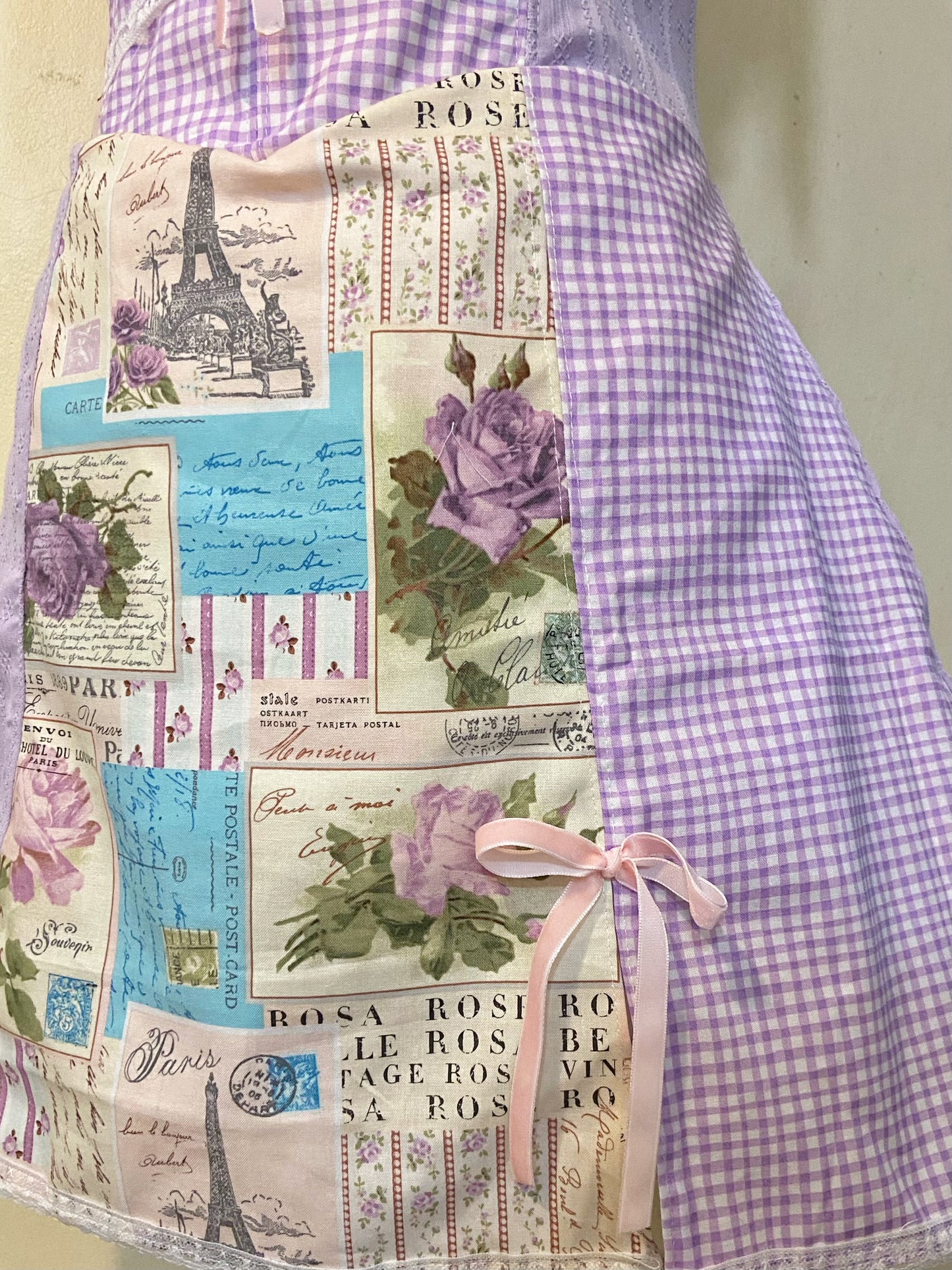 Purple Blooms Patchwork Handmade Dress