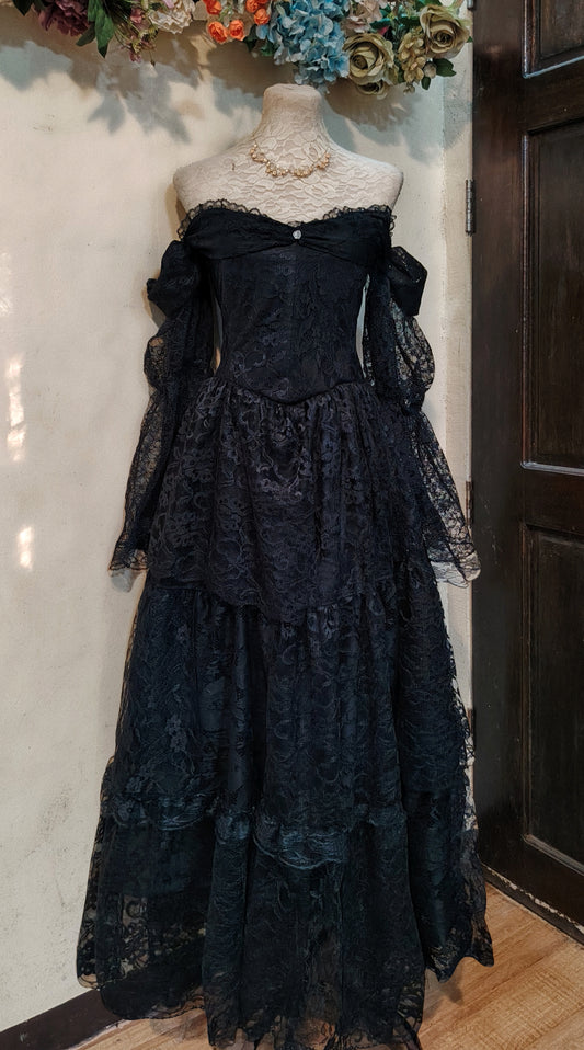 Dark Fairie Corset Patchwork Dress