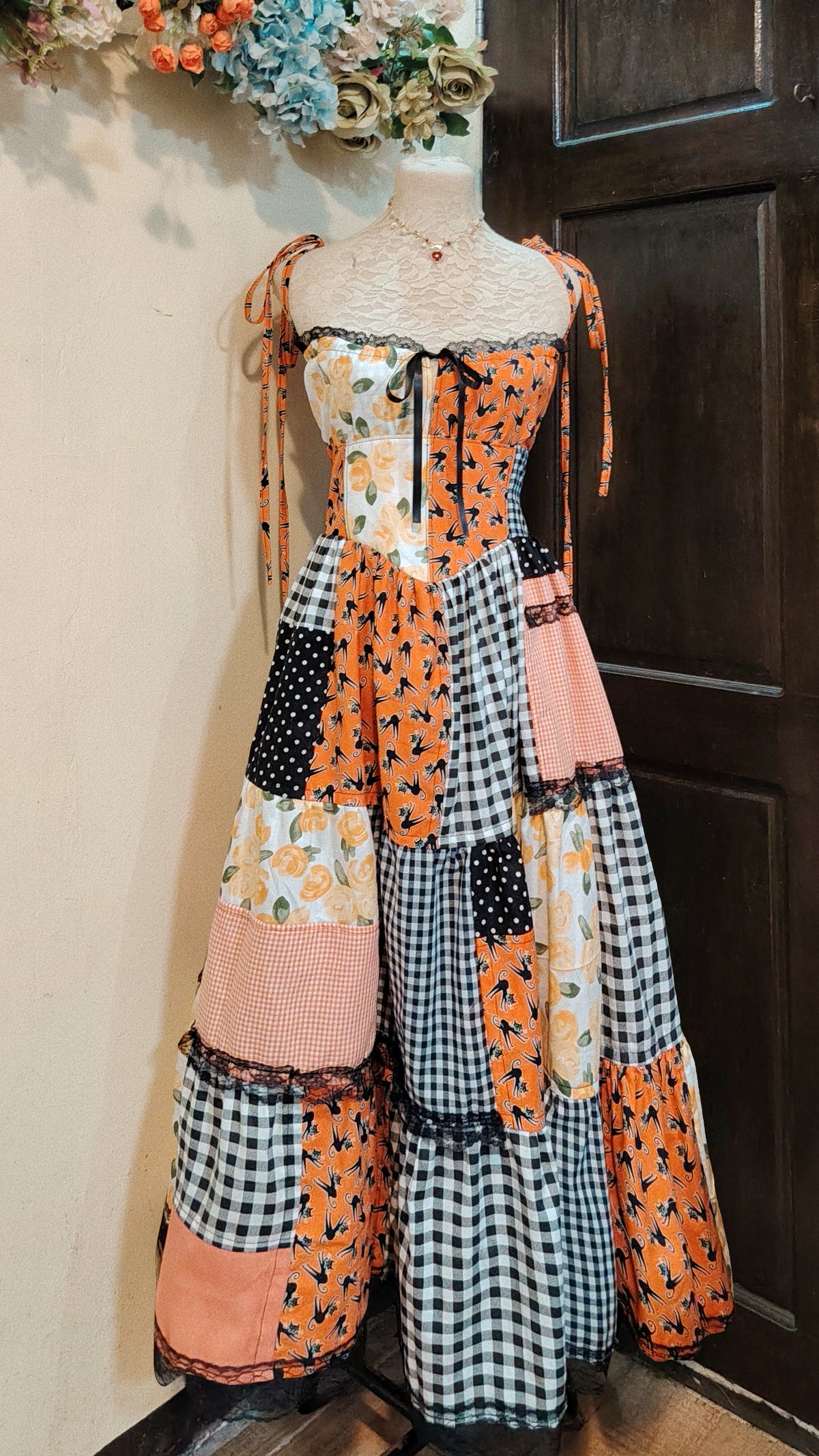 Hollow’s Eve Patchwork Dress ( Glow in the Dark)
