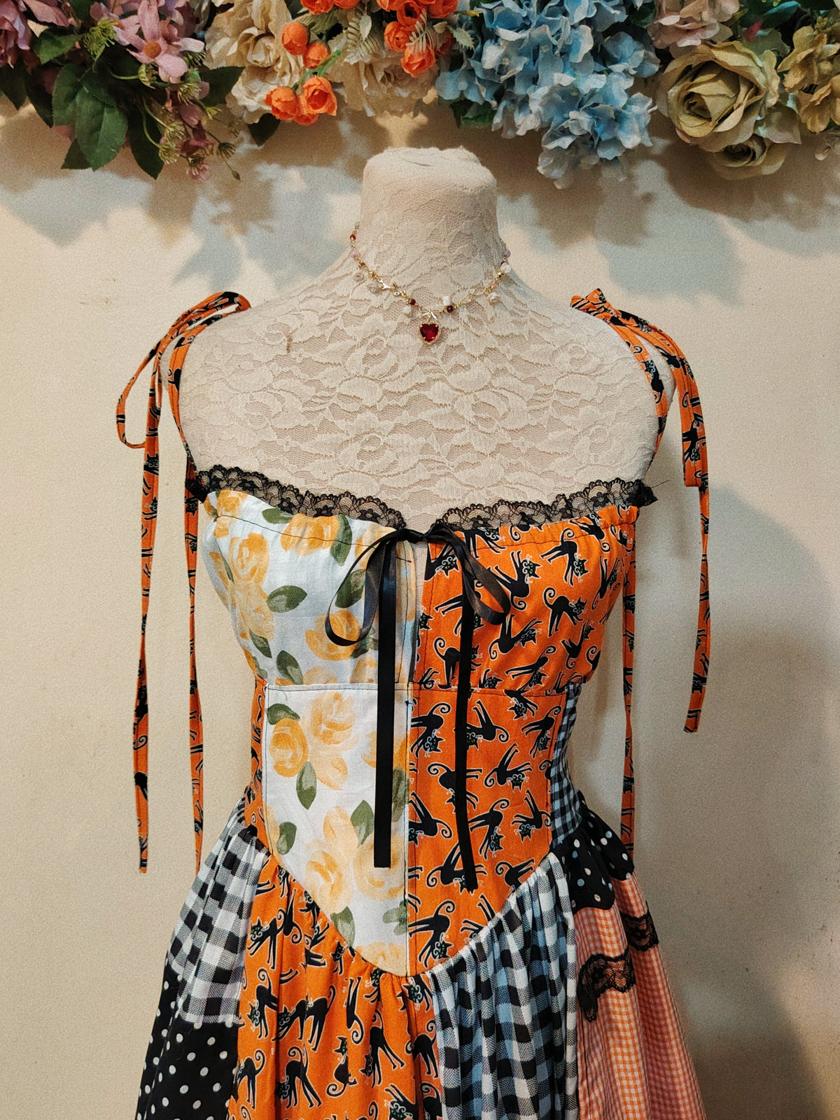 Hollow’s Eve Patchwork Dress ( Glow in the Dark)