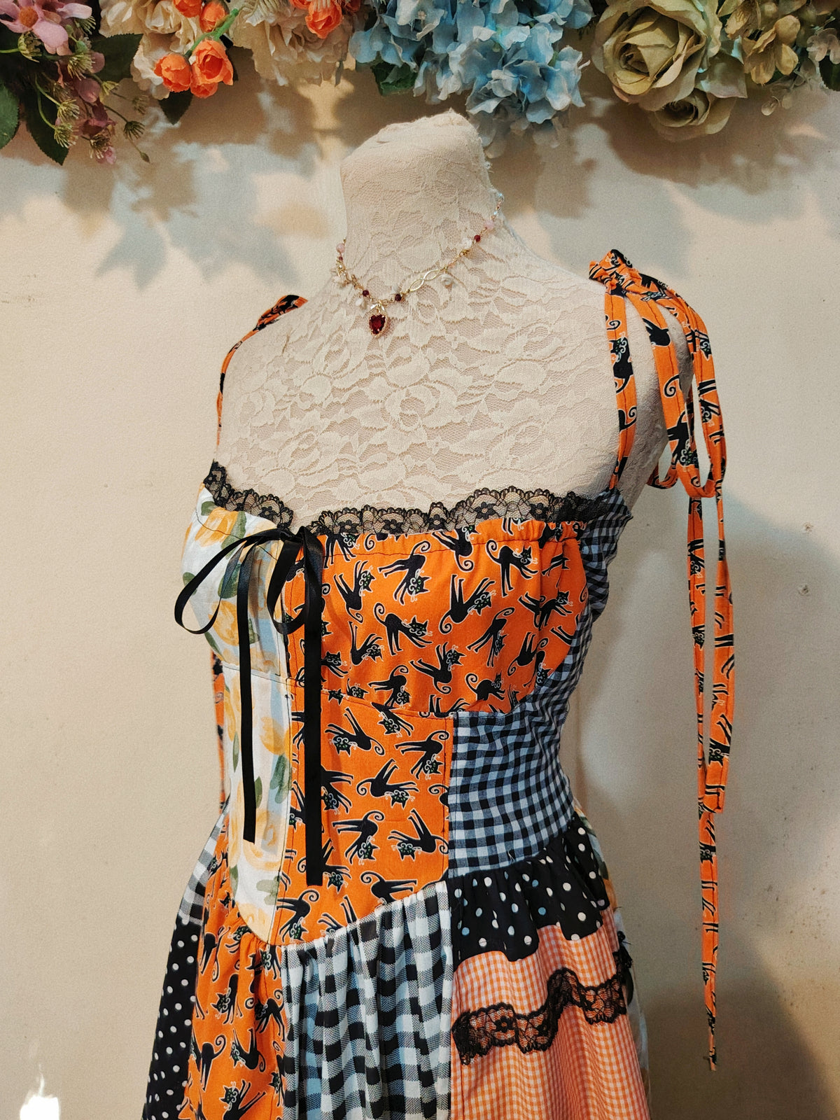 Hollow’s Eve Patchwork Dress ( Glow in the Dark)