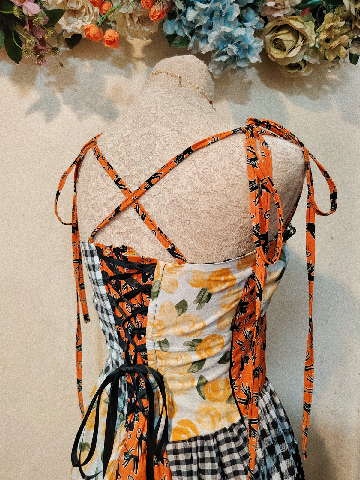 Hollow’s Eve Patchwork Dress ( Glow in the Dark)