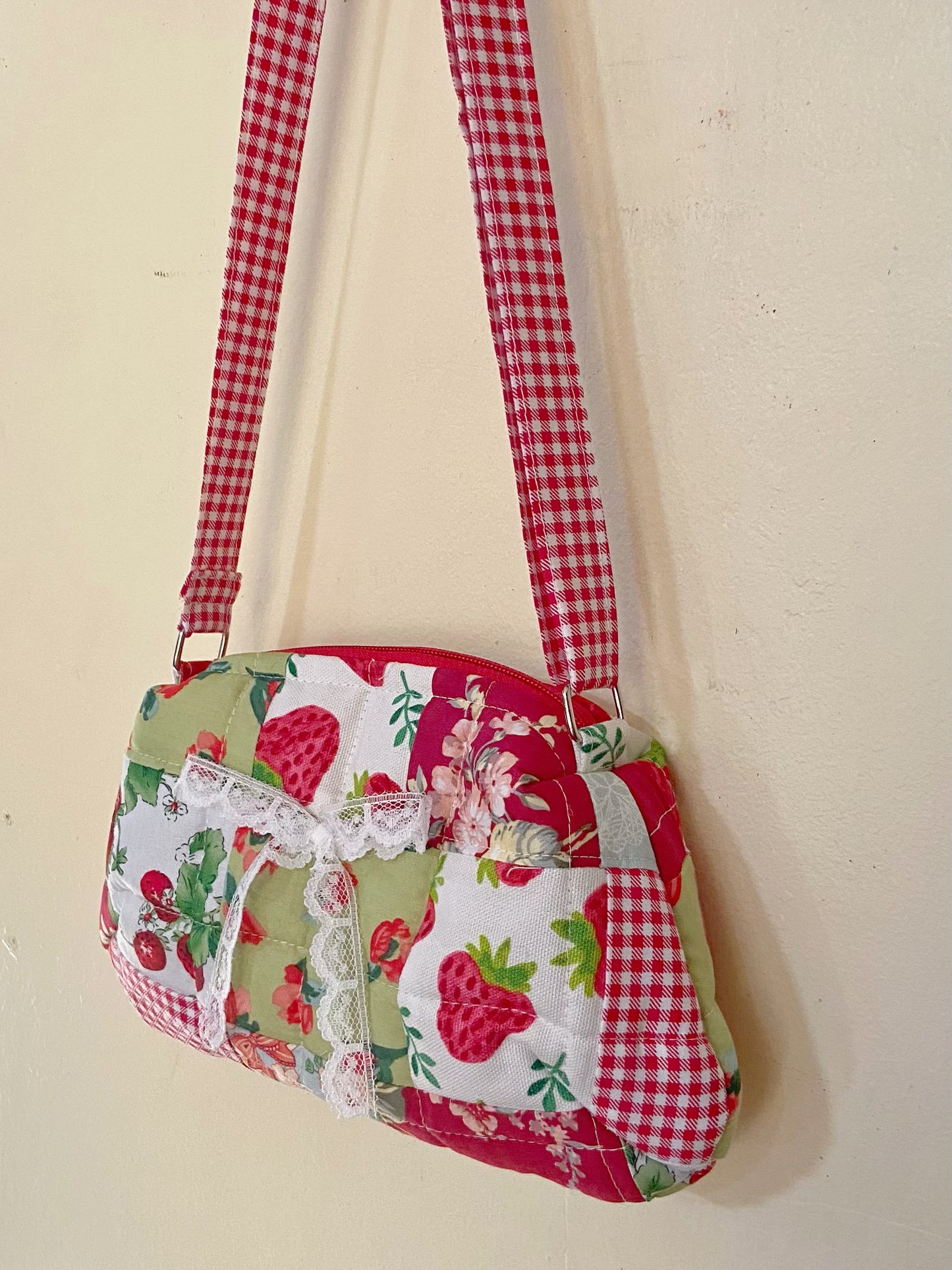 Strawberry Patchwork Dolly Bags