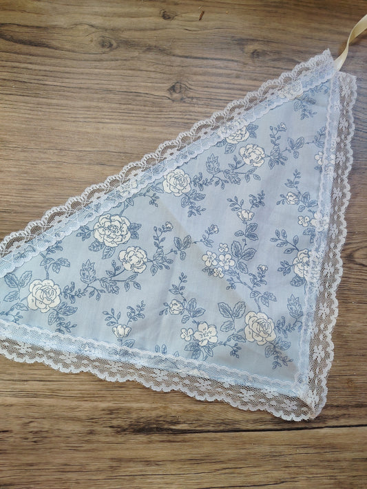 Blue Floral Lace Lola Pandong