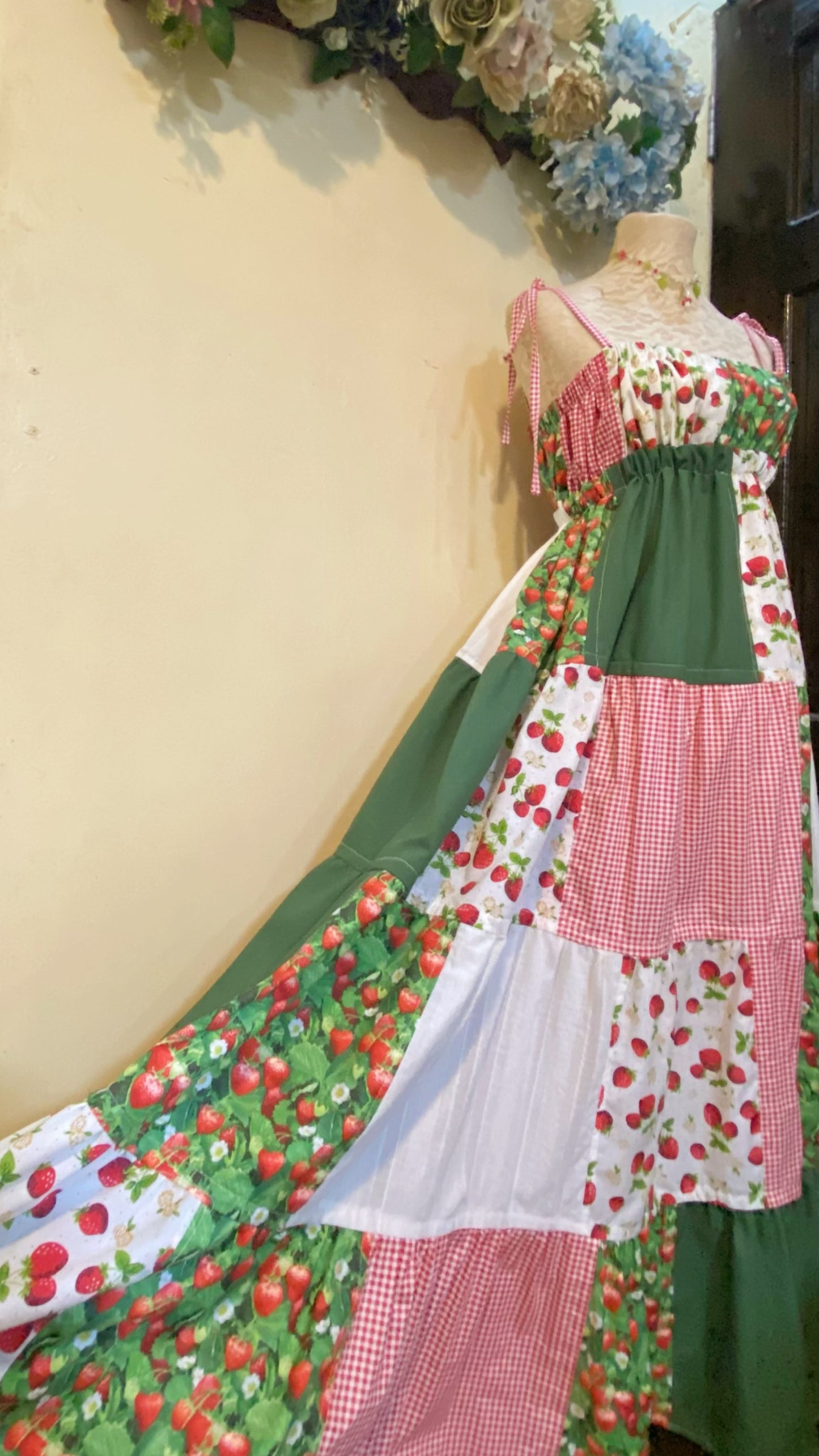 Strawberry Farm Patchwork Dress