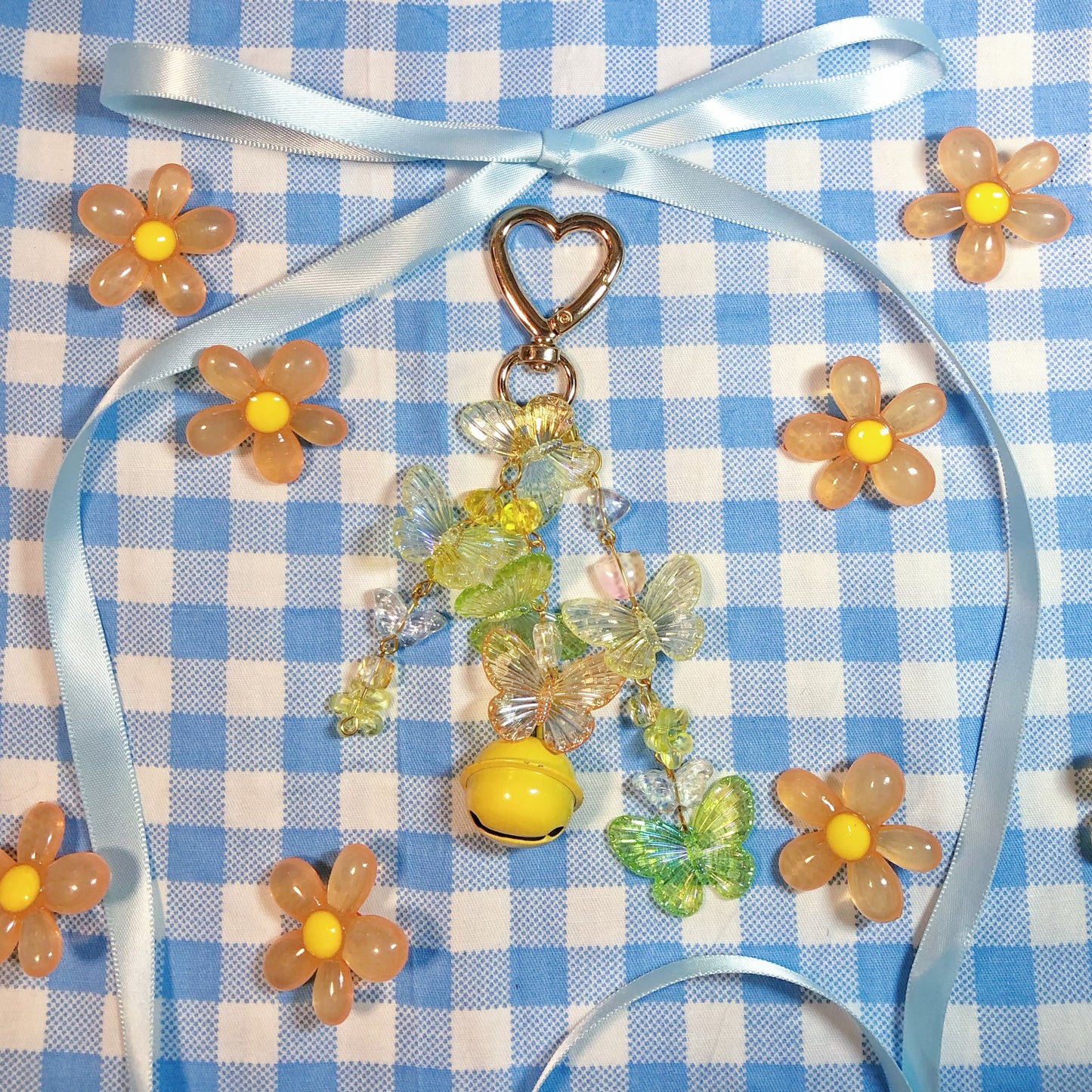 Yellow Butterflies Wenkwonk Keychain