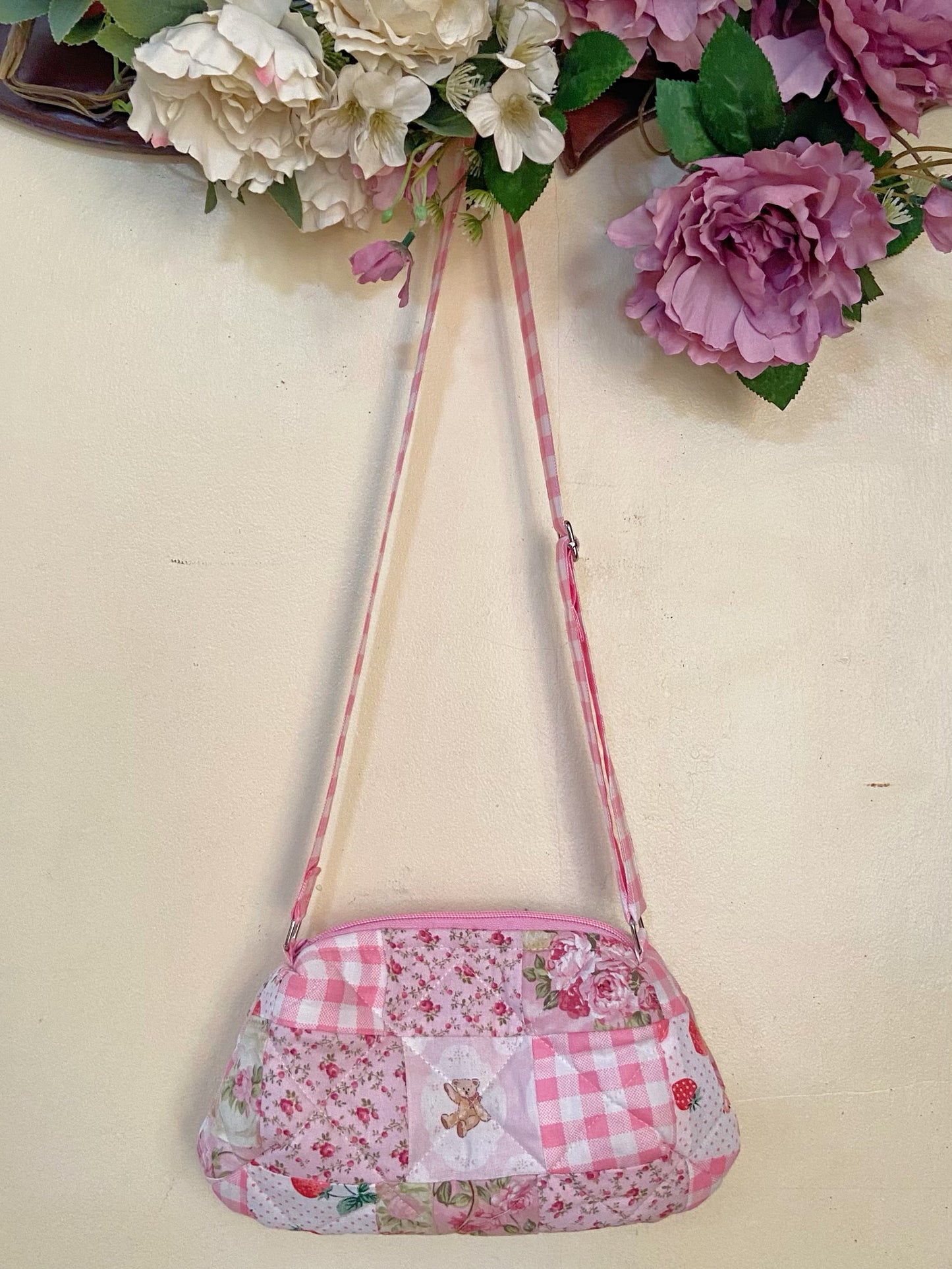 Pink Floral Patchwork Dolly Bags