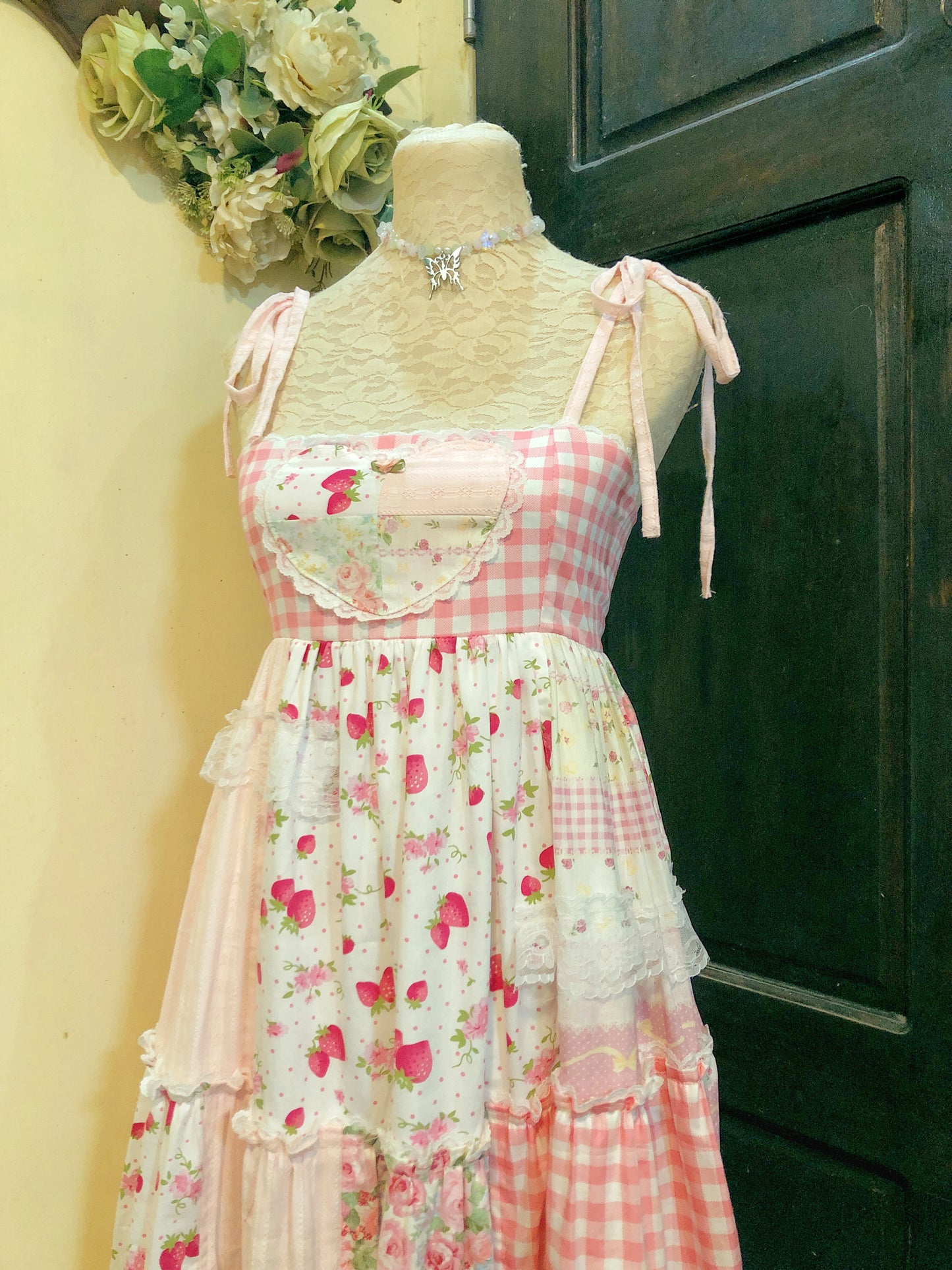 My Heart is Pink Babydoll Handmade Dress
