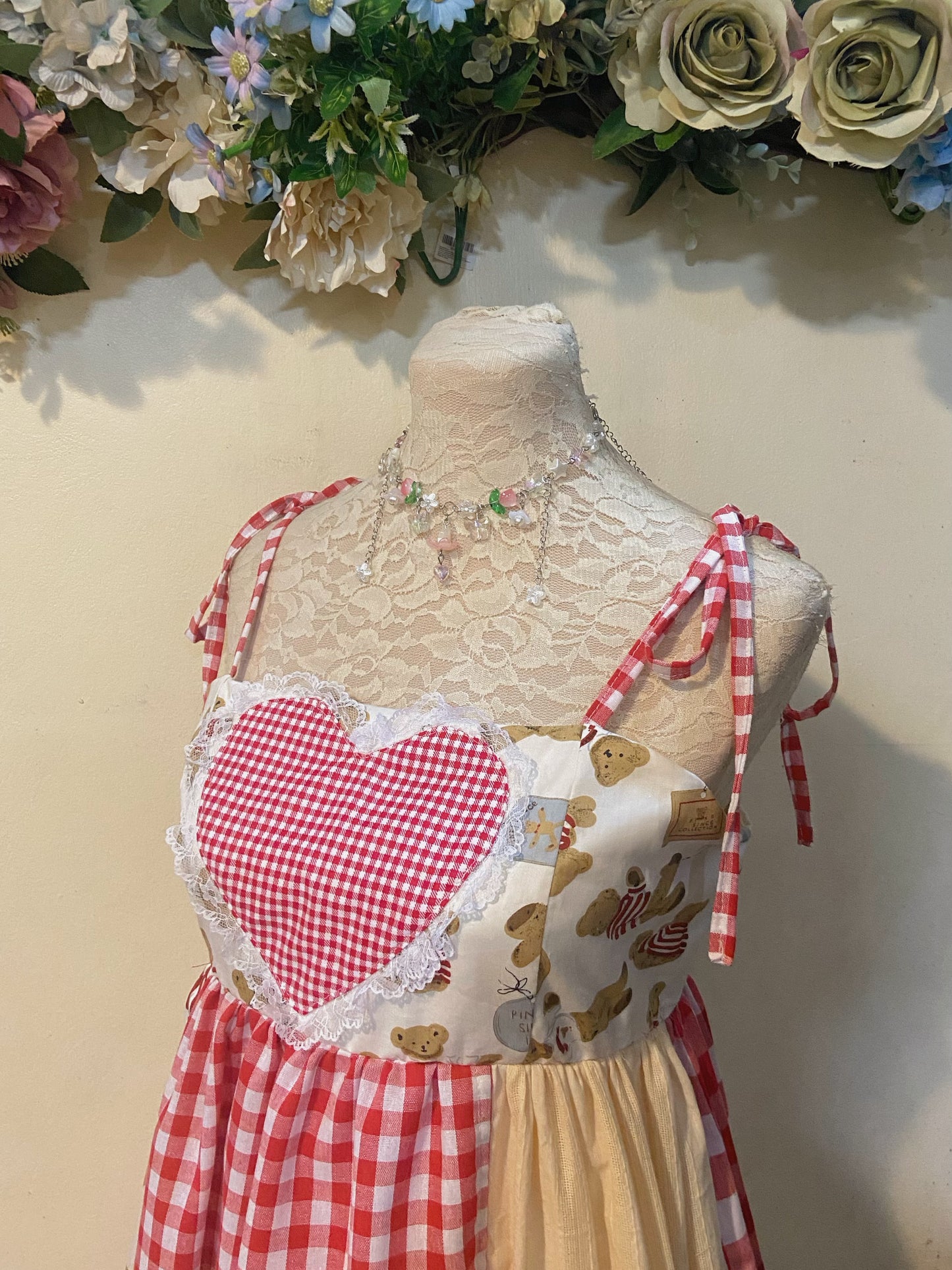 Bear’s Cozy Heart Patchwork Dress
