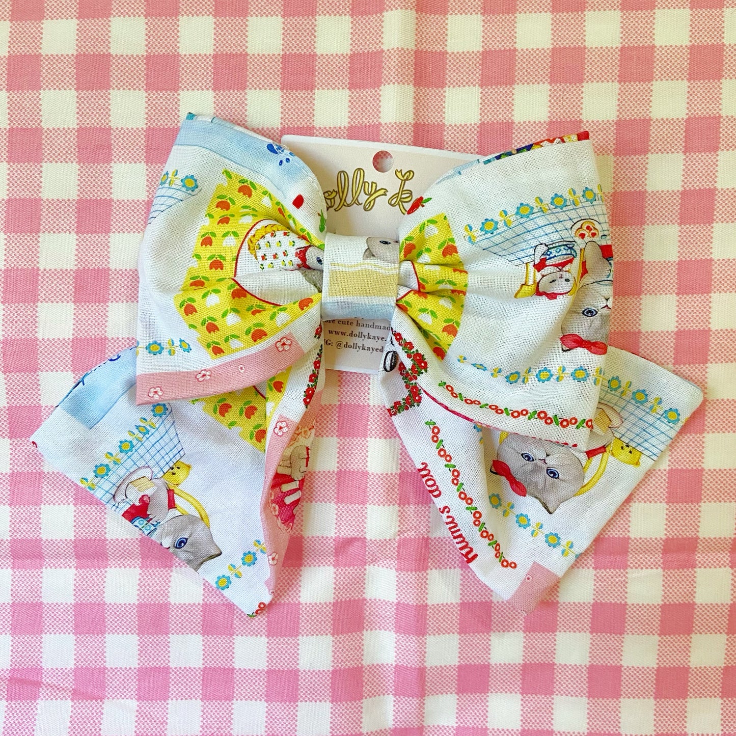 Cat Patchwork Handmade Ribbon