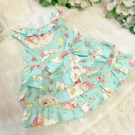 Little Twin Stars Ruffle Pet Handmade Dress