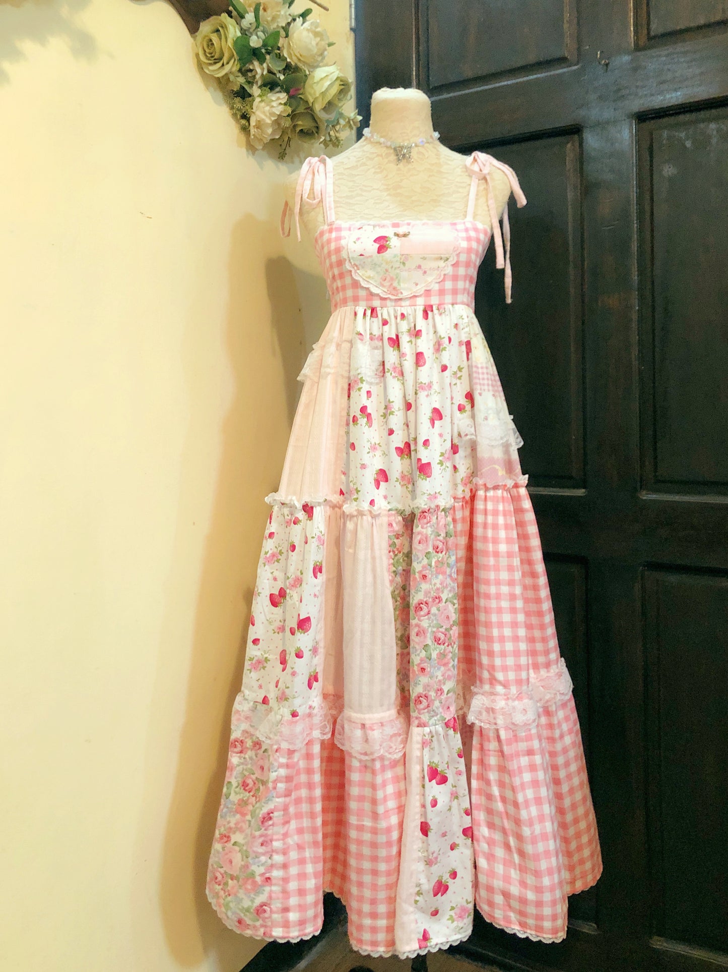 My Heart is Pink Babydoll Handmade Dress