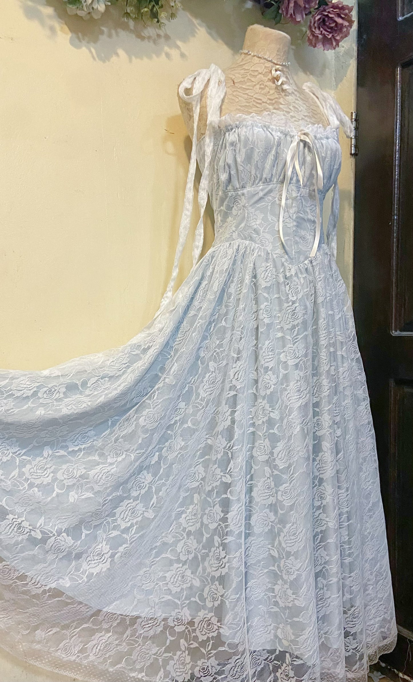 Moonlight Roses Corset Handmade Dress
