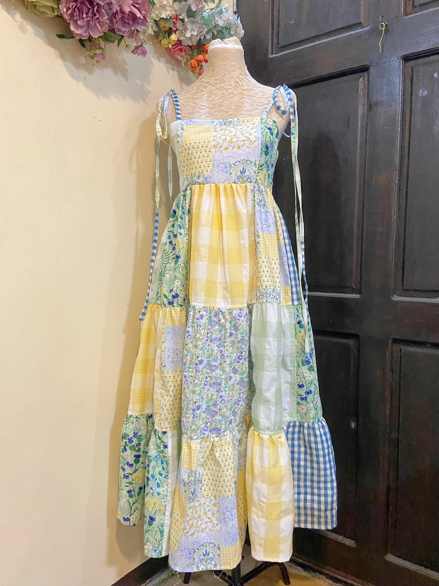 Sunshine Spring Patchwork Handmade Dress