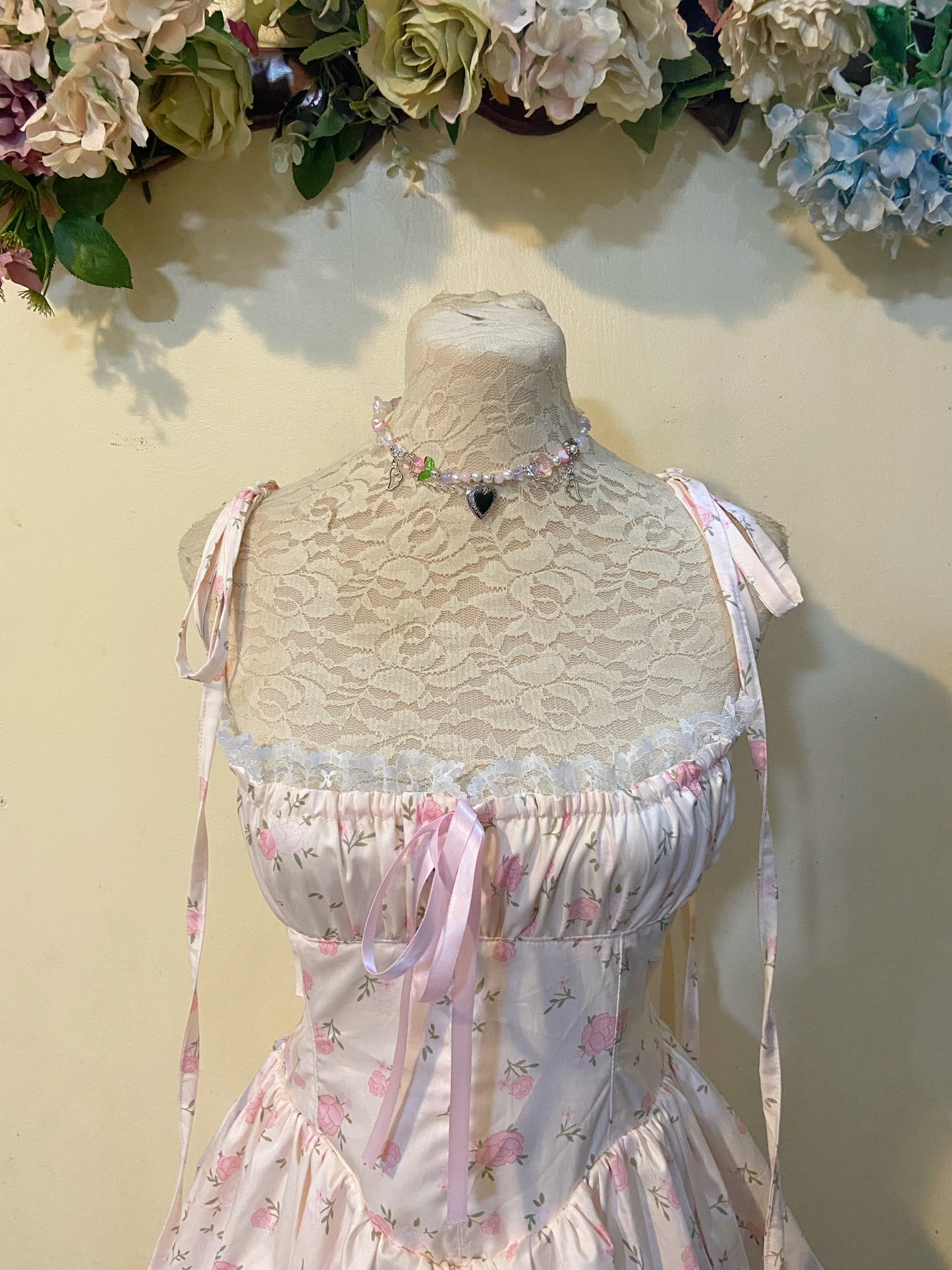 Pink Peony Corset Dress