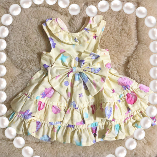 Cream Mermaid Pet Handmade Dress