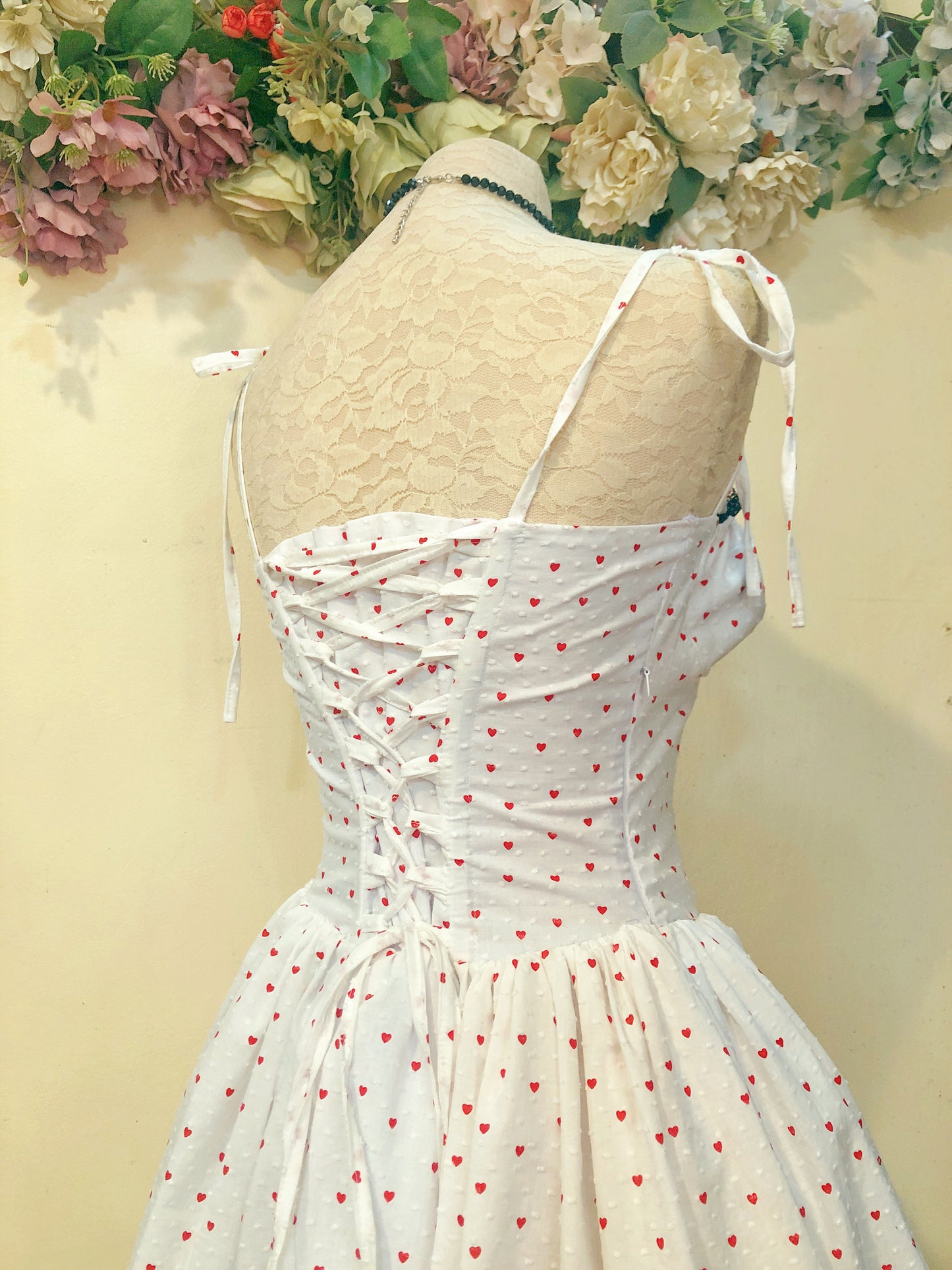 (Pre Order) My Heart is for me Milkmaid Handmade Dress