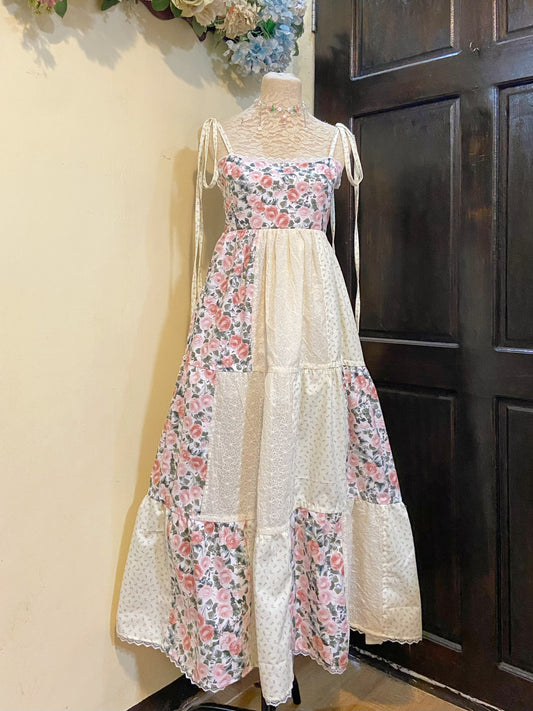 Roses and Cream Patchwork Dress