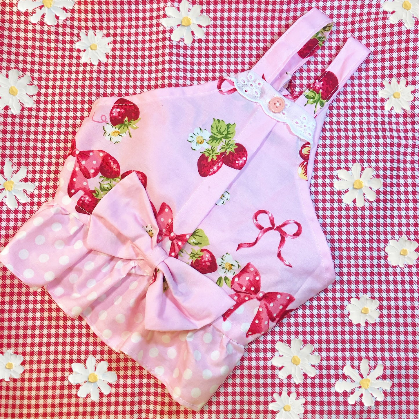 Pink Strawberry 1 Cutie Pet Handmade Dress