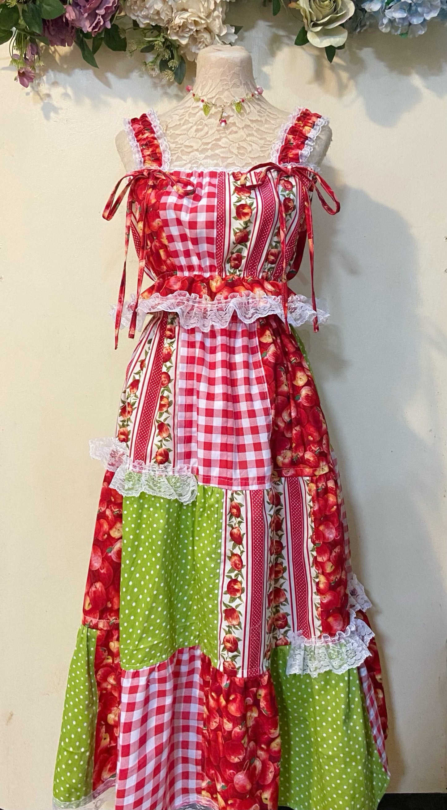 Apple Garden Patchwork Top and Skirt
