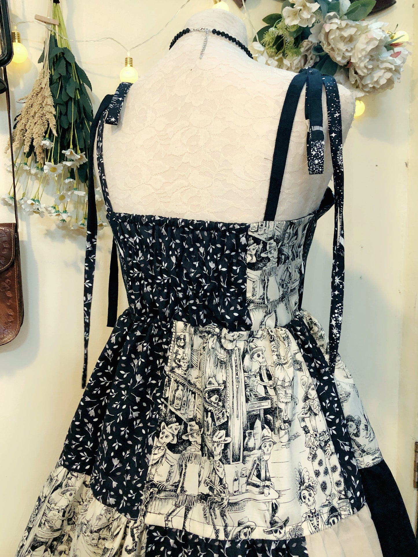 Cute Witch Patchwork Handmade Dress