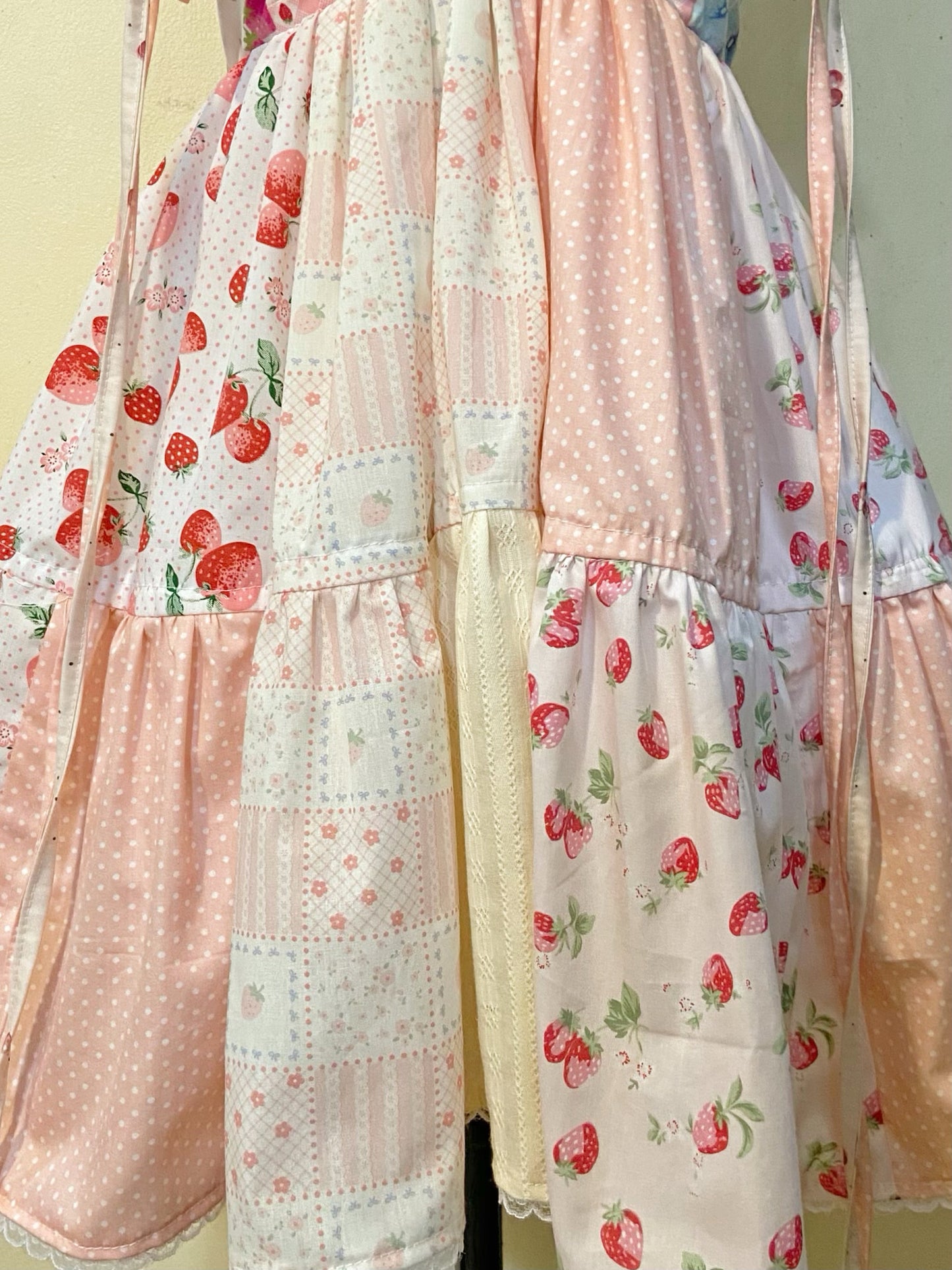 Pink Berry Patchwork Dress