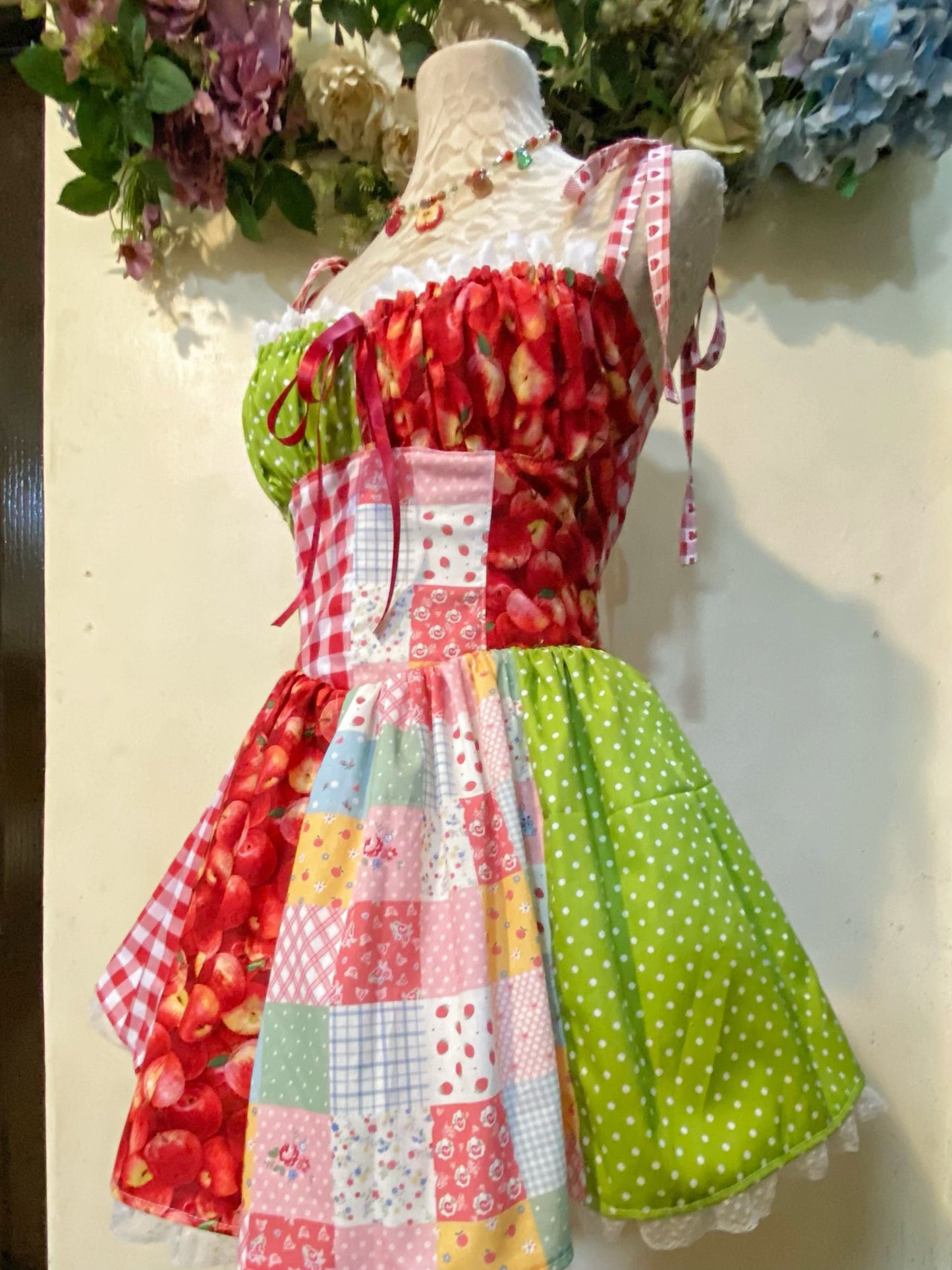 Sweet Apple Patchwork Dress