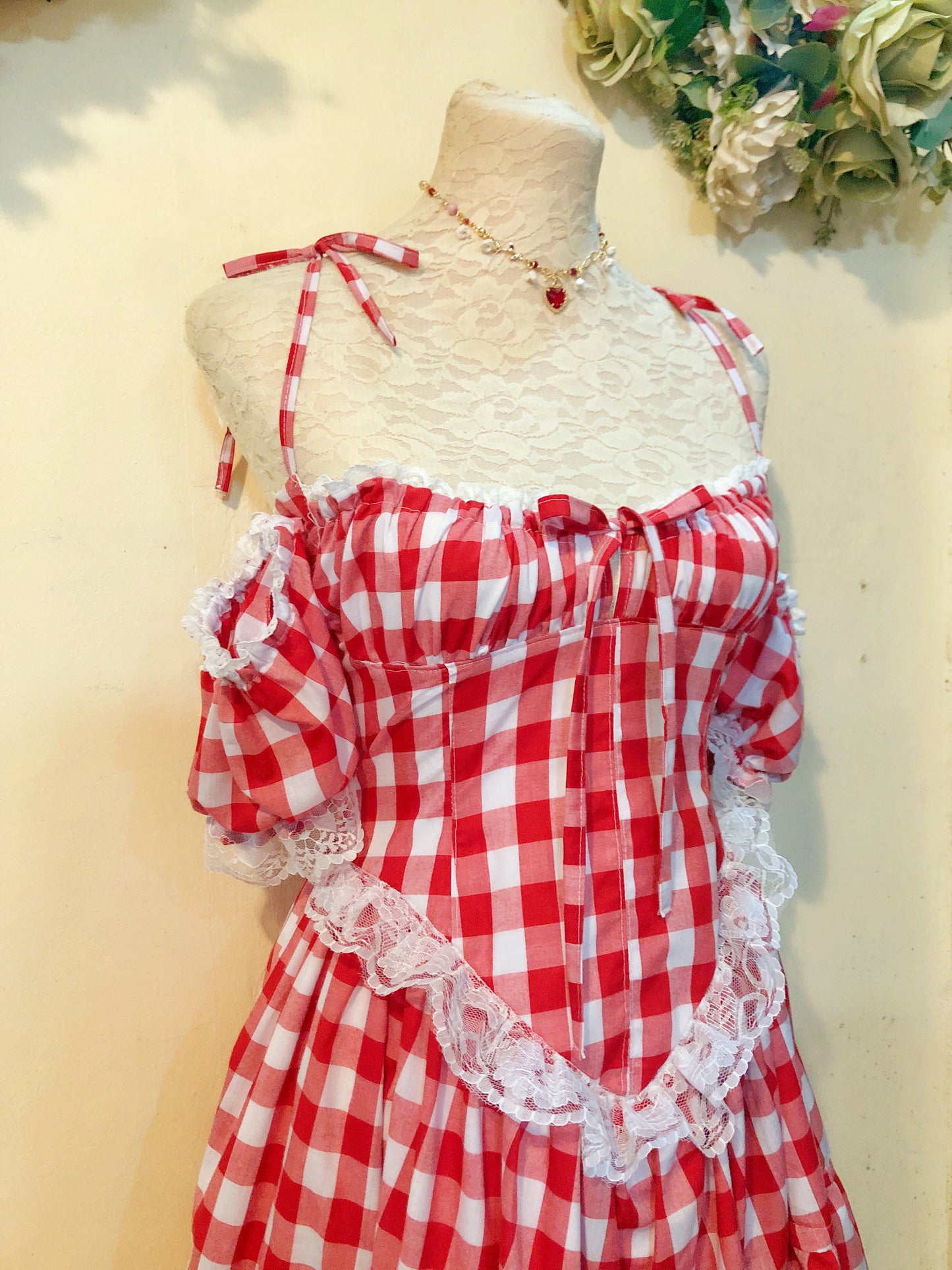Romantic Picnic Date Corset Handmade Dress