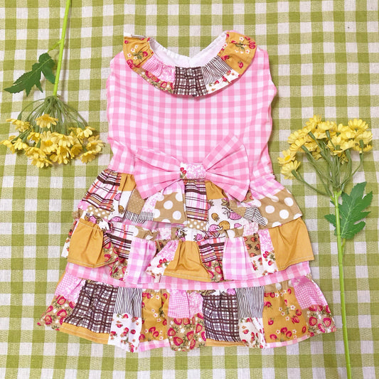 Strawberry Patchwork Pet Handmade Dress