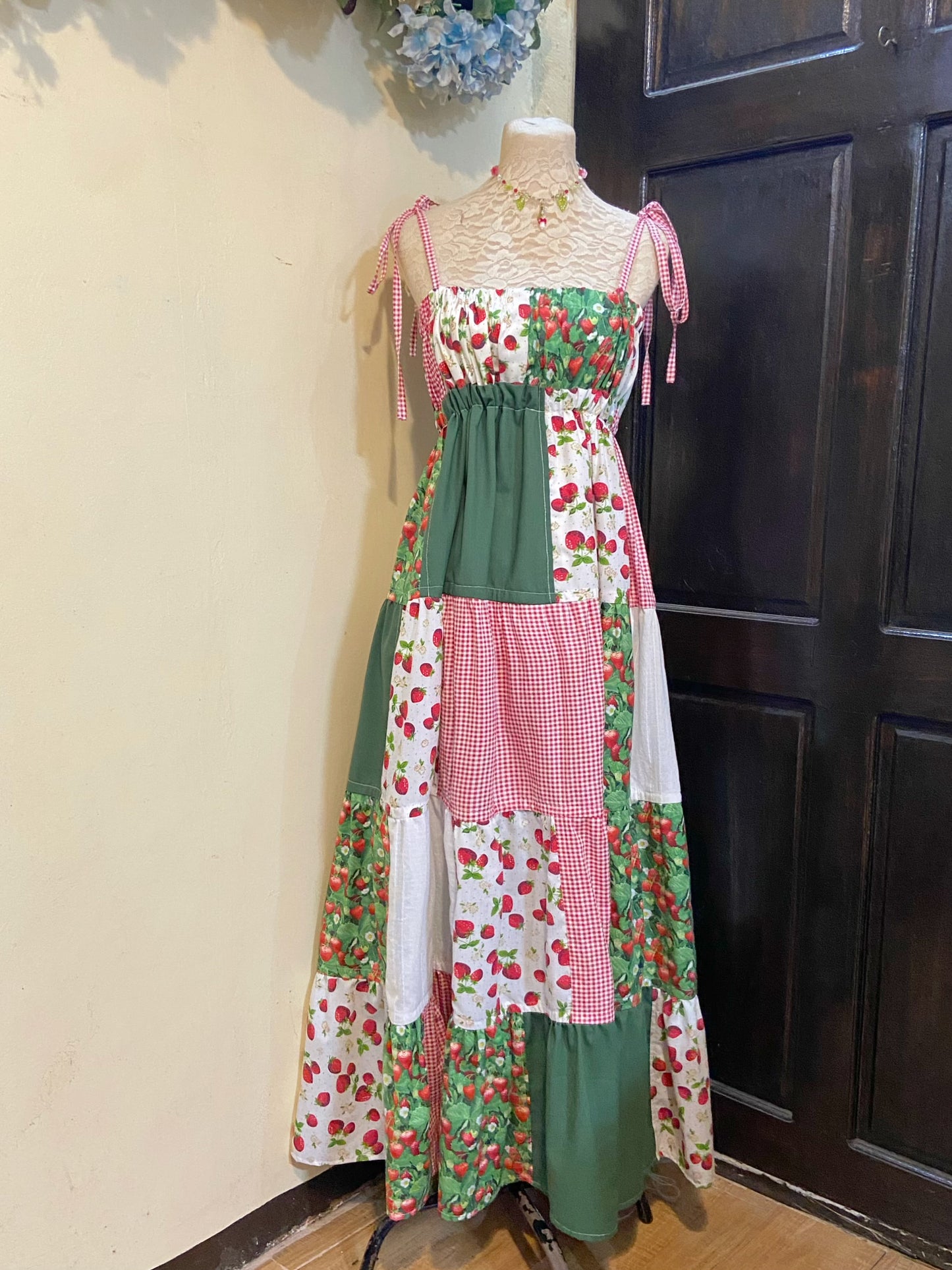 Strawberry Farm Patchwork Dress