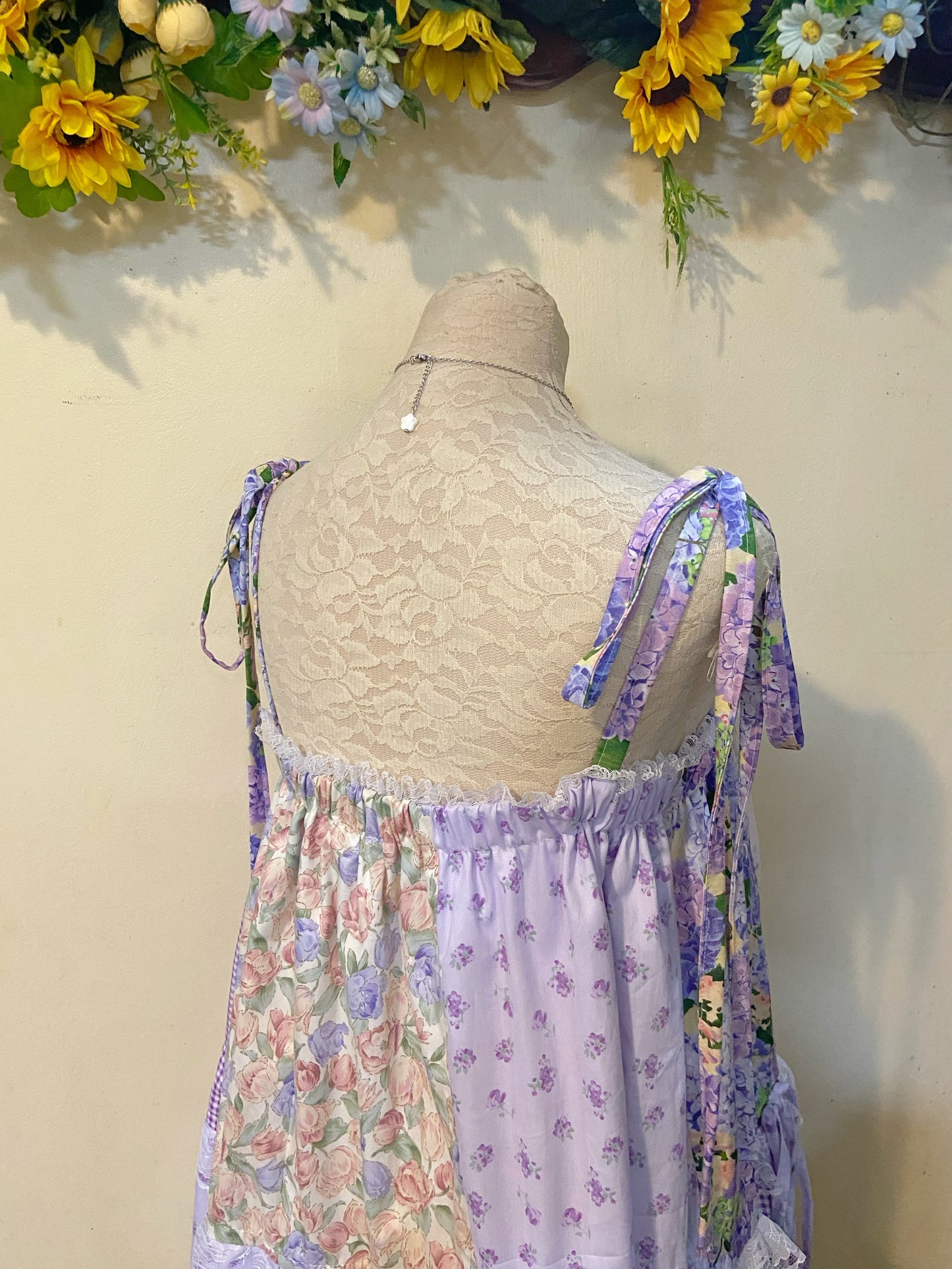 Lavender love Duster Patchwork Dress