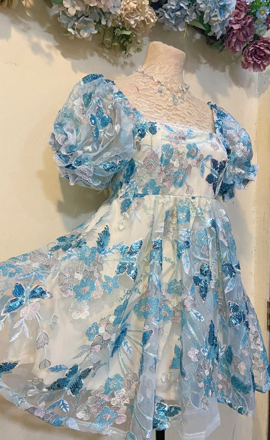 🦋 Butterflies in full moon Handmade Dress 🌙