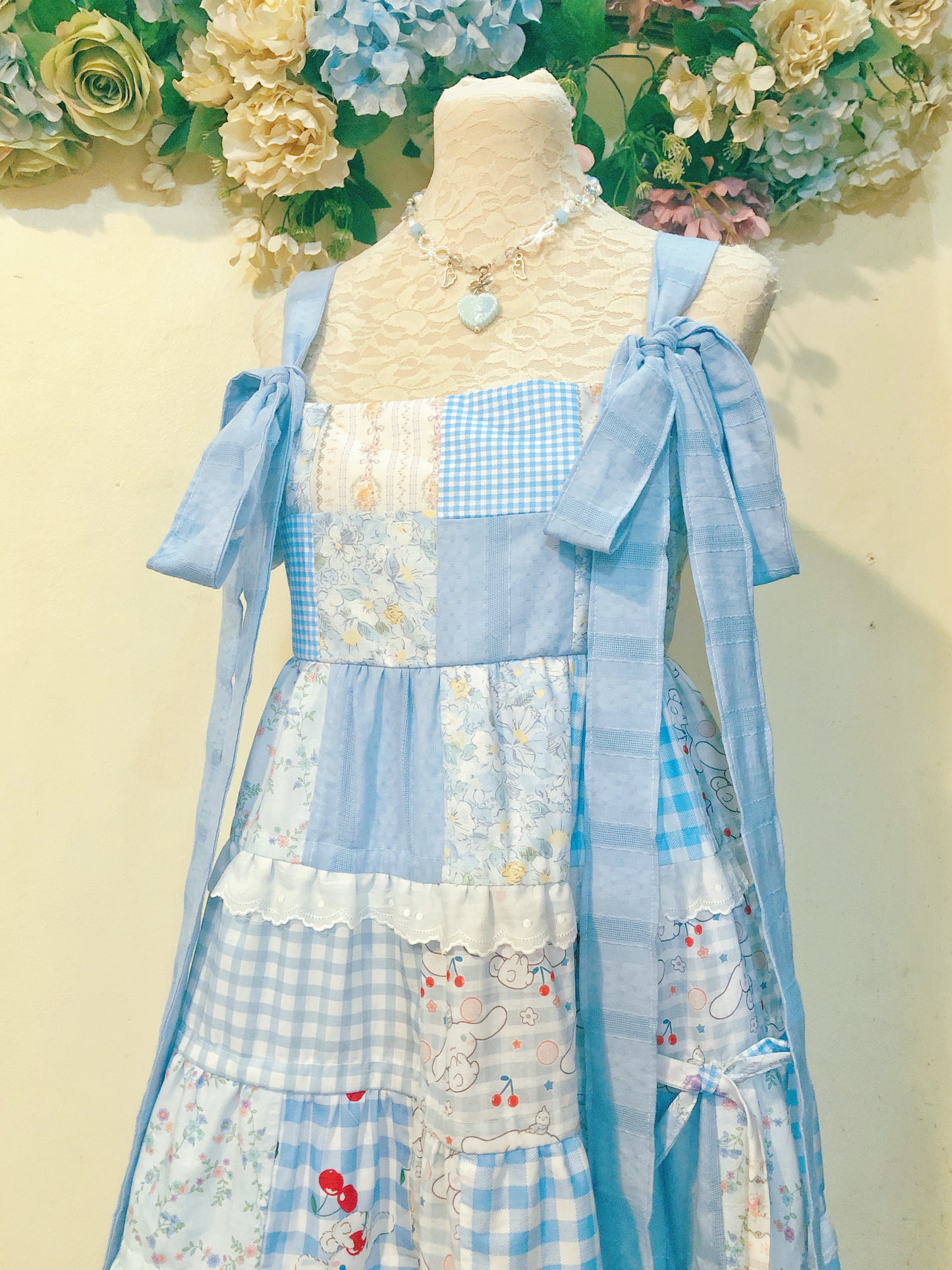 Cinnamoroll’s Garden Patchwork Handmade Dress