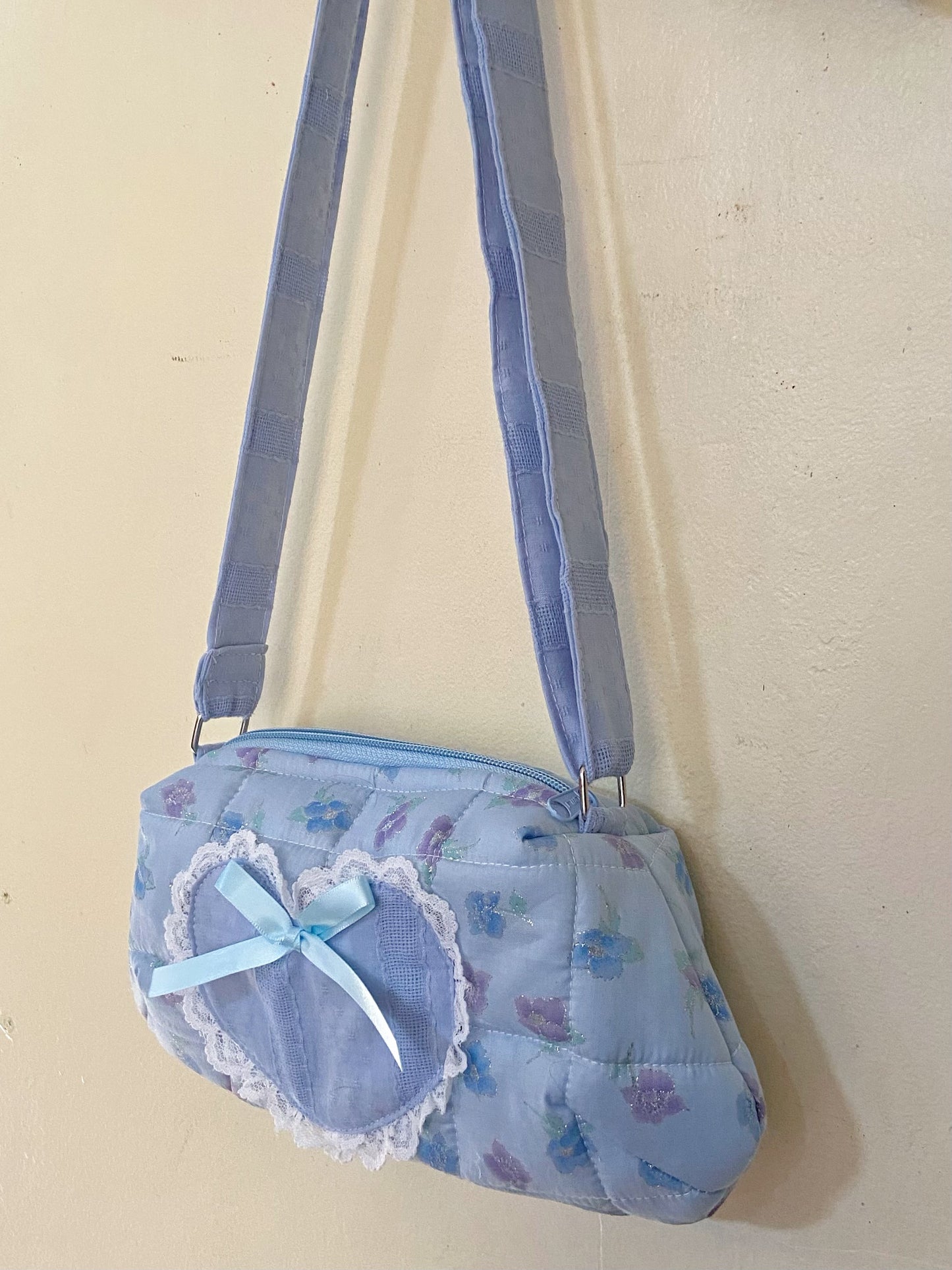 Blue Heart Dolly Bag