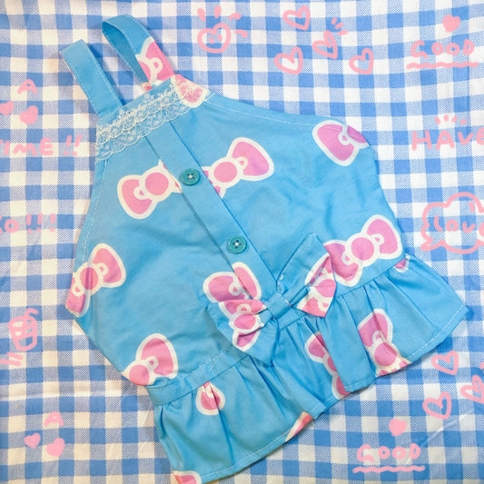 Blue Hello Kitty Cutie Pet Handmade Dress