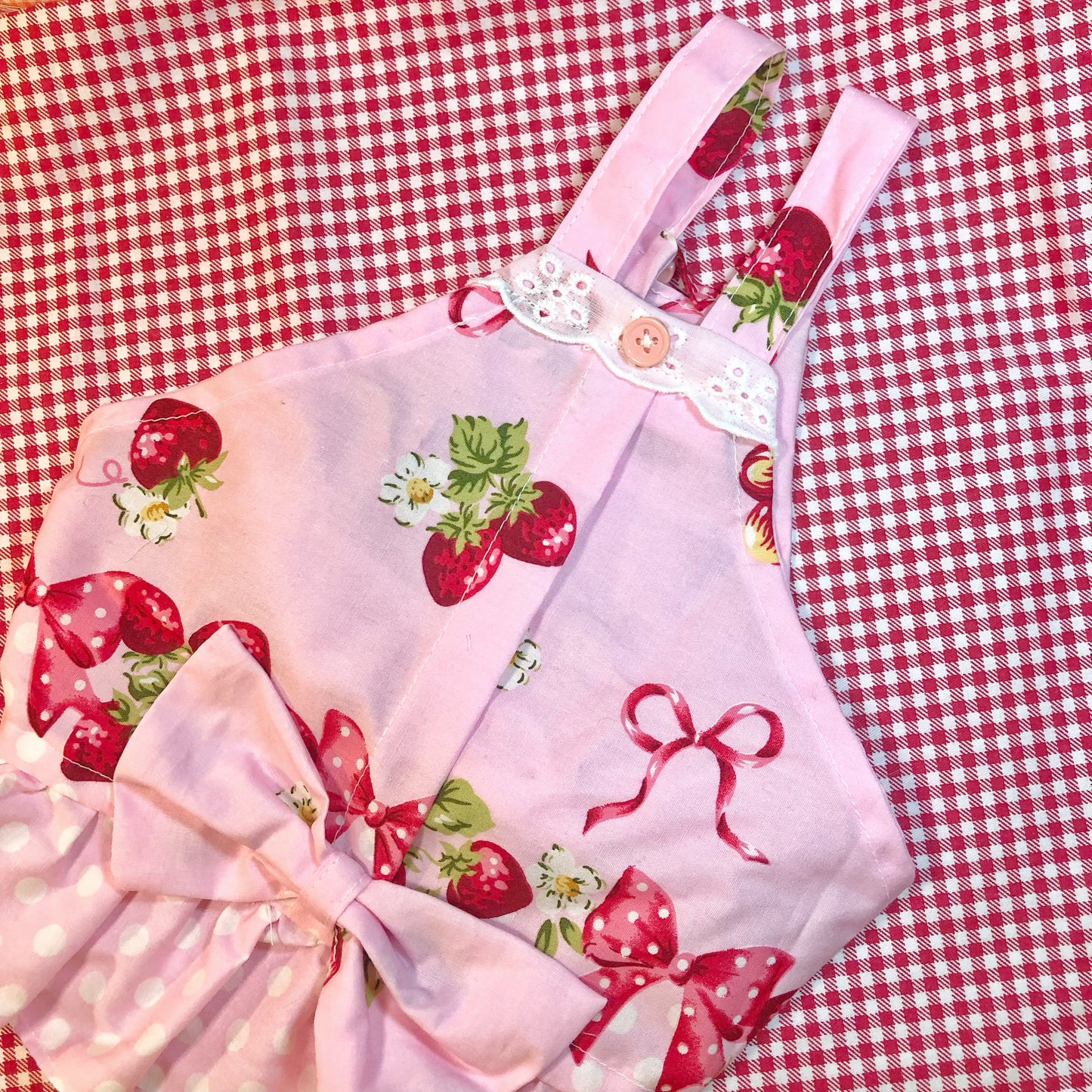 Pink Strawberry 1 Cutie Pet Handmade Dress