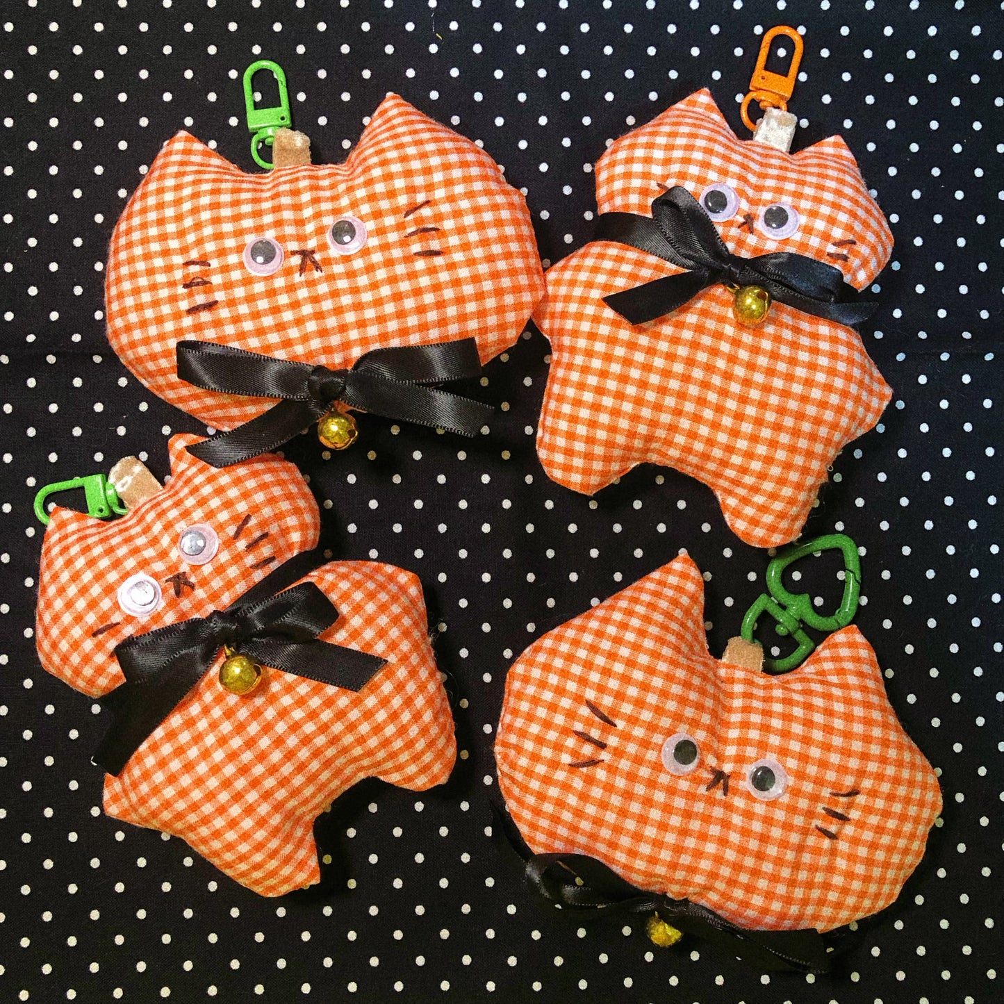 Chonky Orange Cat Plush Handmade Keychain