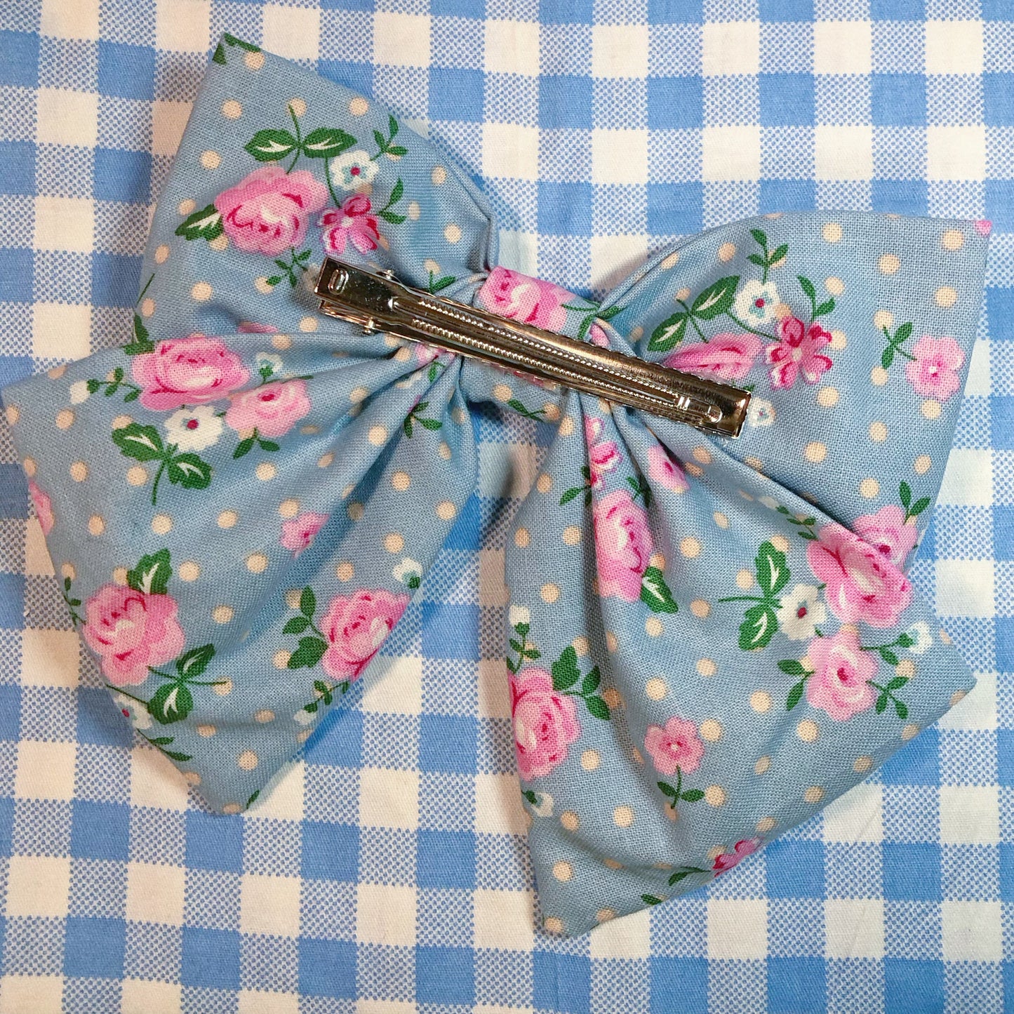 Dainty Blue Rose Handmade Ribbon