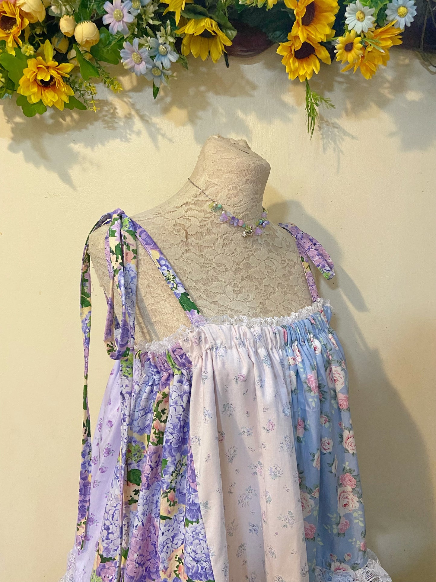 Lavender love Duster Patchwork Dress