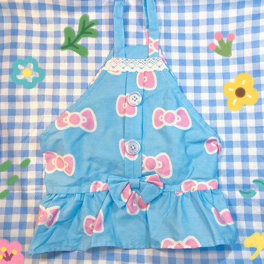 Large Blue Hello Kitty Cutie Pet Handmade Dress