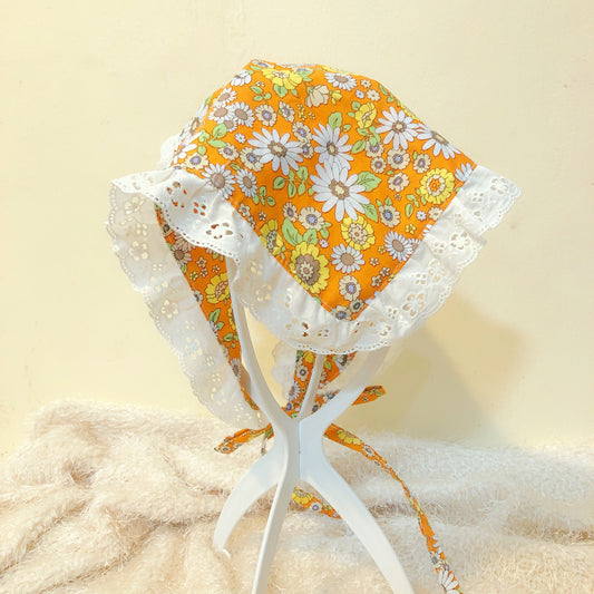 Retro Orange Lola Pandong ( Head scarf )