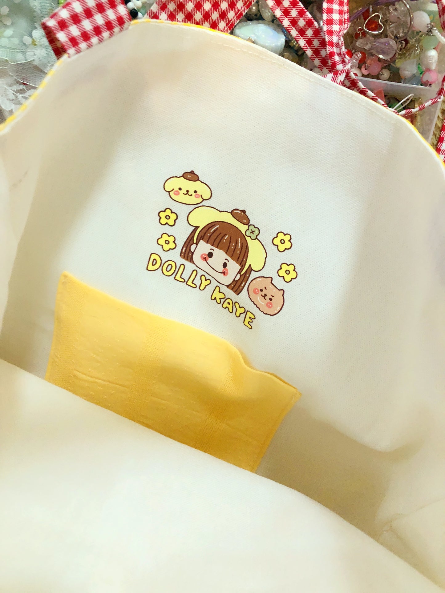Luck Cat Handmade Tote Bag