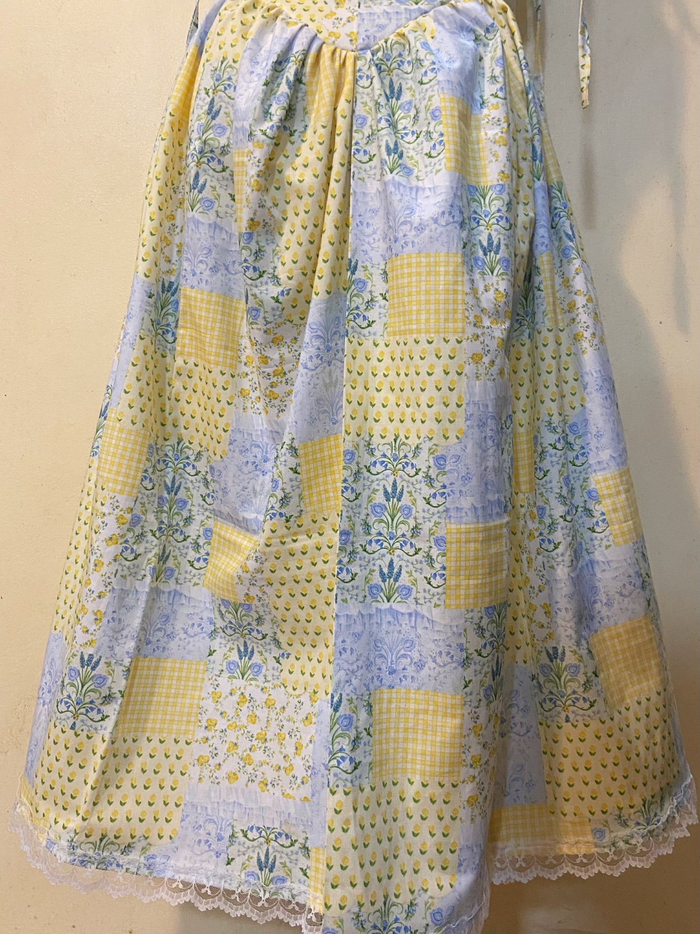 Yellow and Blue Floral Dress